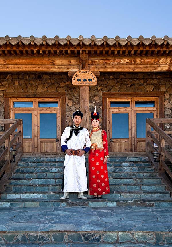 Immerse yourself in Mongolian culture from the moment you arrive at Three Camel Lodge