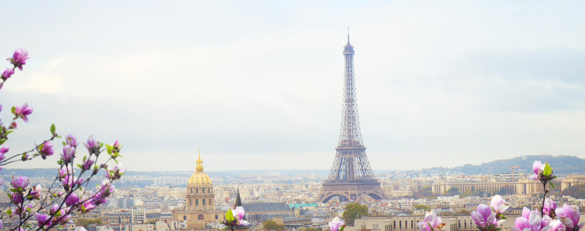 Paris with flowers