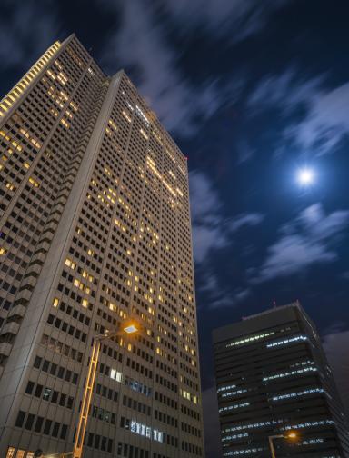 Keio Plaza Hotel Lit up at Night