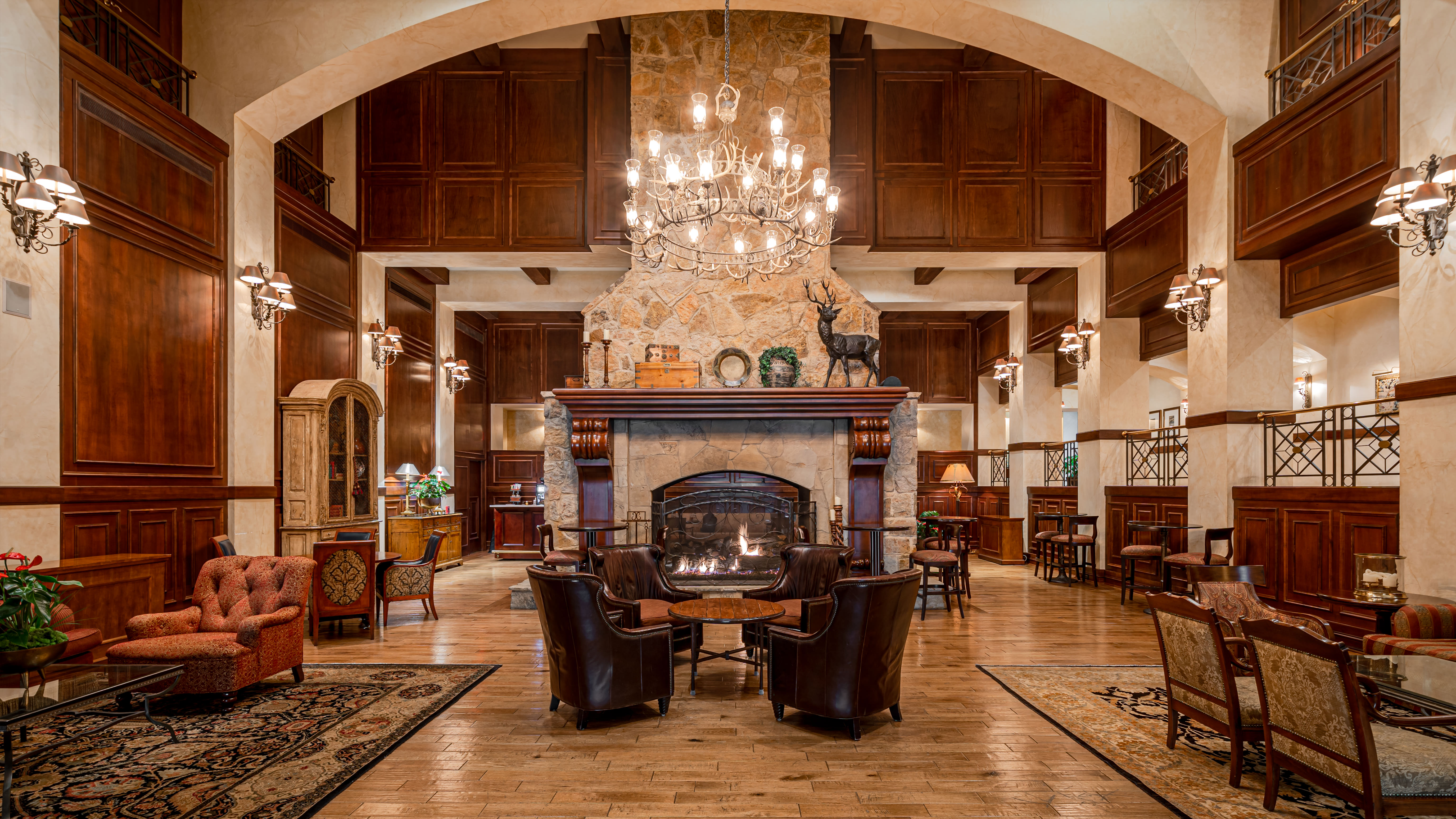 The Houstonian Great Room Lobby Fireplace