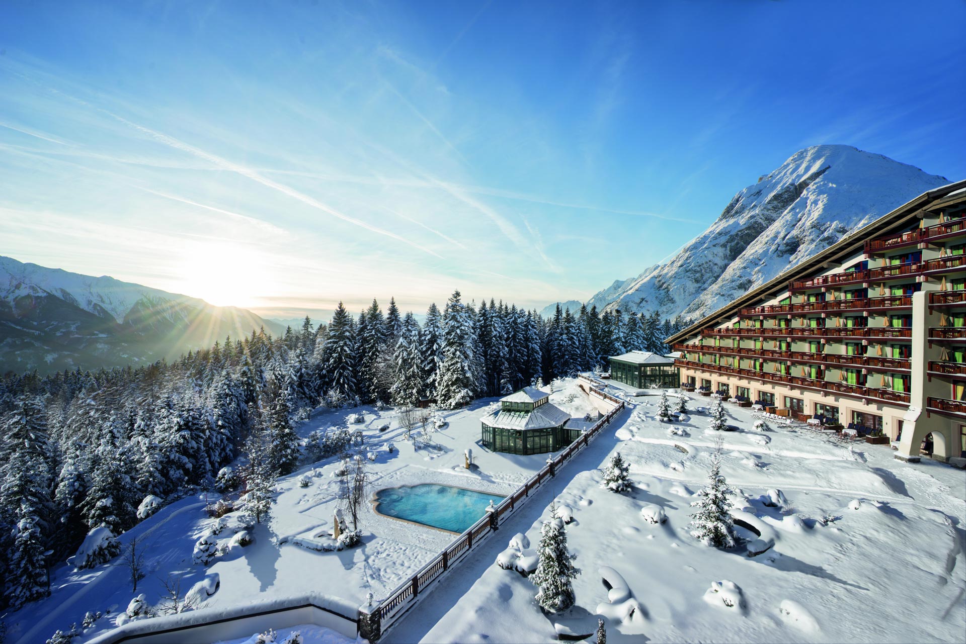 Interalpen-Hotel Tyrol Winter view