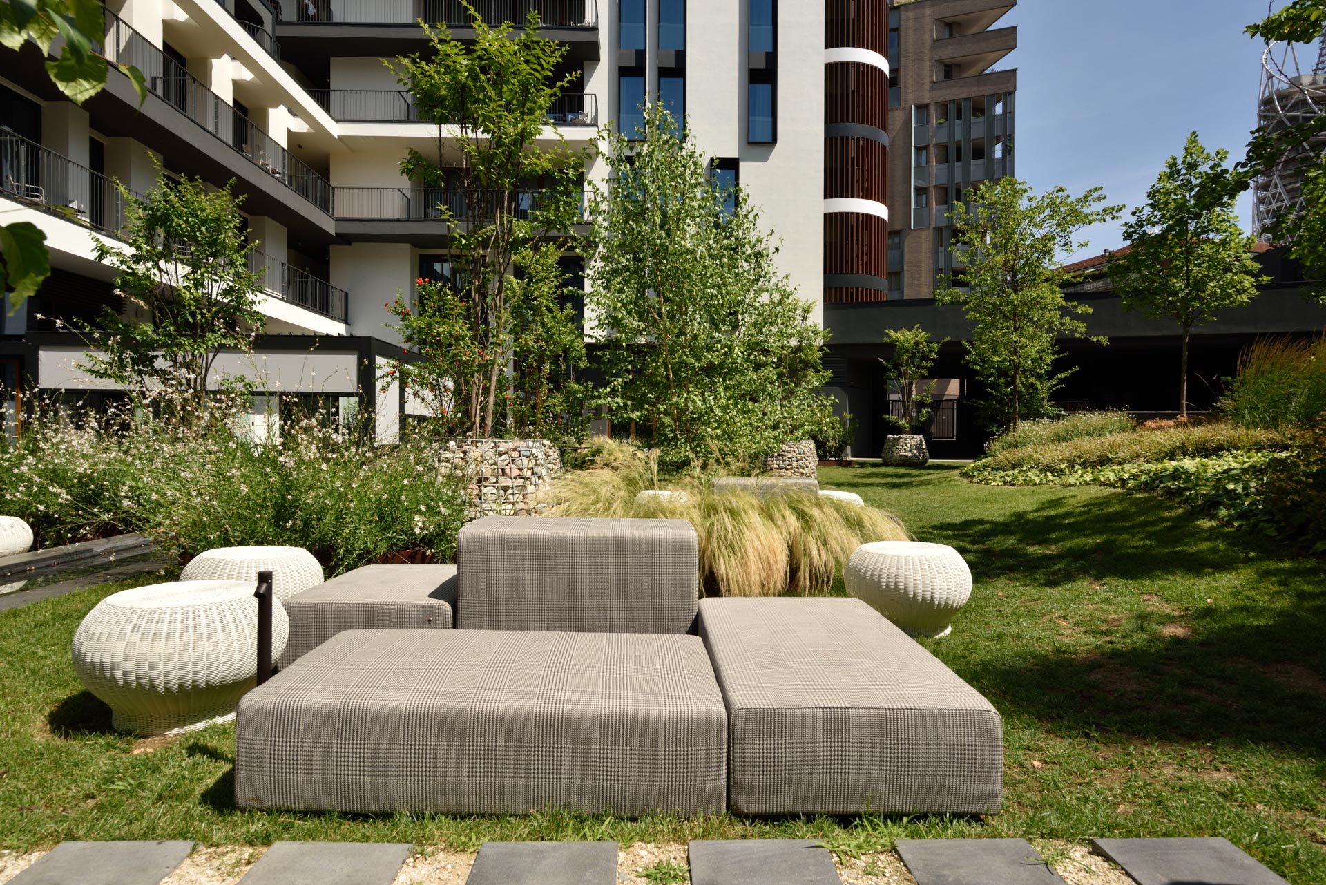 Gardens with sitting space