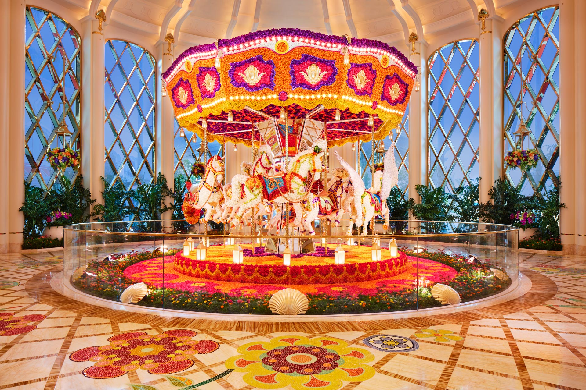 Floral Sculpture Carousel