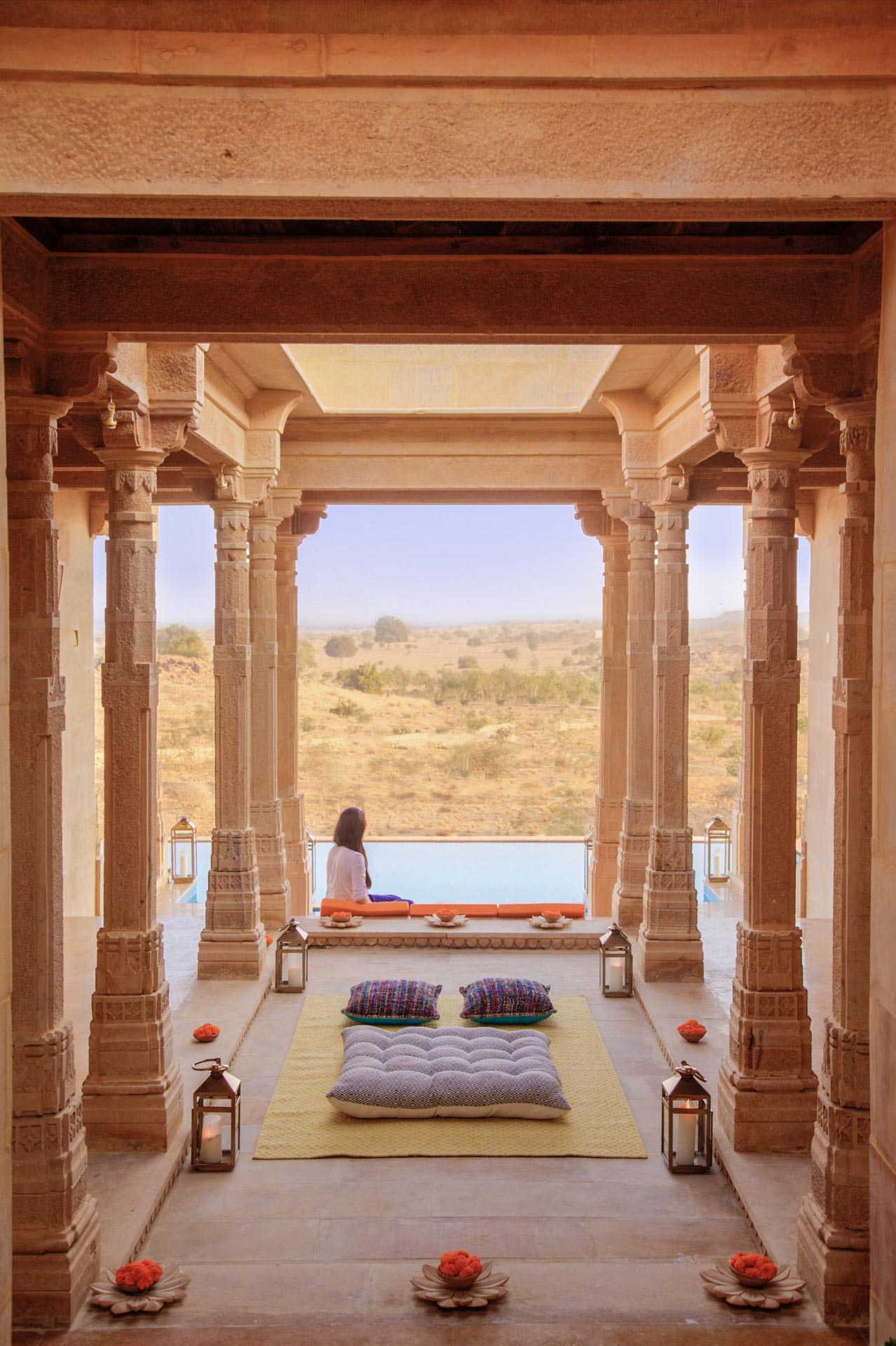 View of desert from Thar Haveli Room
