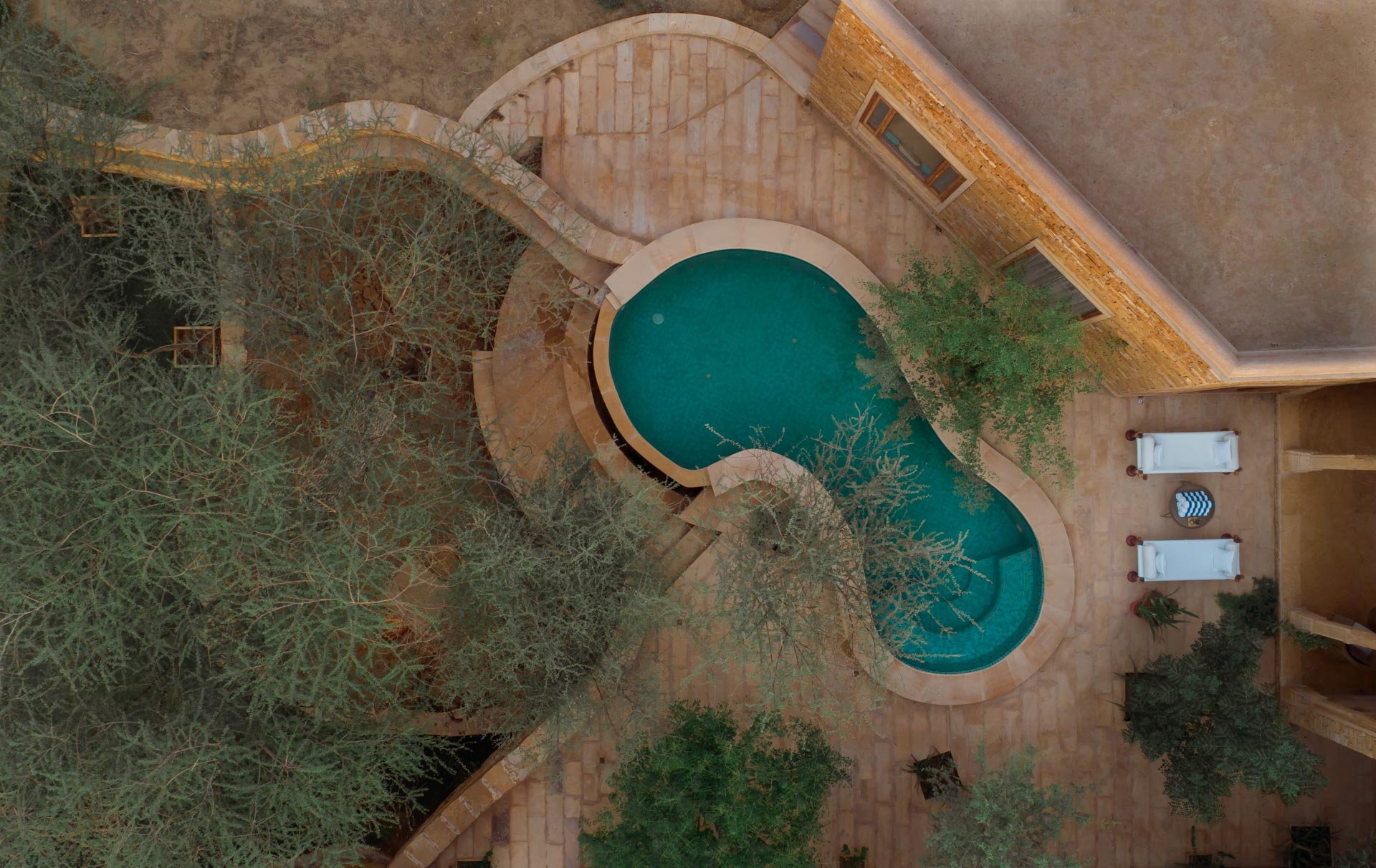 Aerial of Outdoor Pool