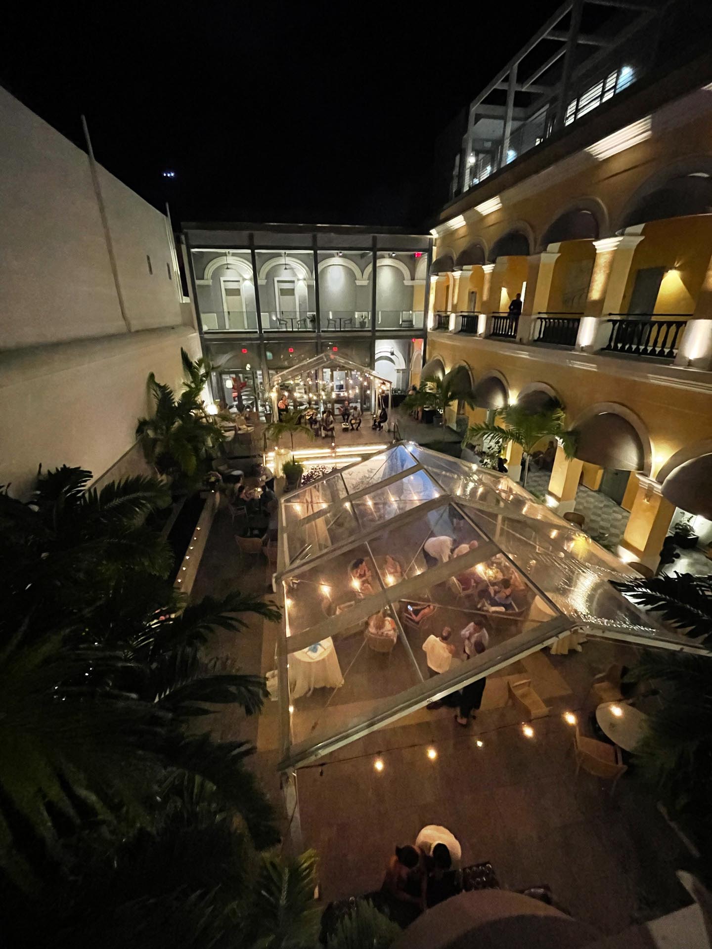 Aerial of Courtyard and enclosed Event Space