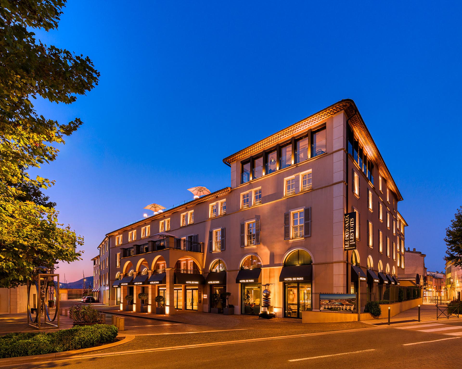Hotel de Paris Saint-Tropez at Dusk