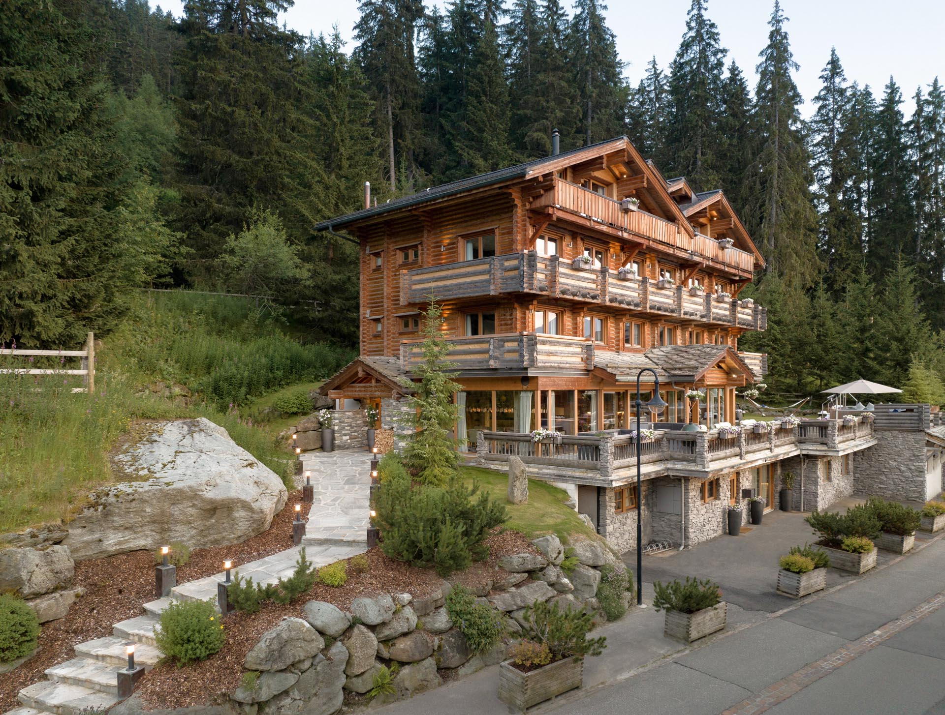 The Lodge exterior in summer