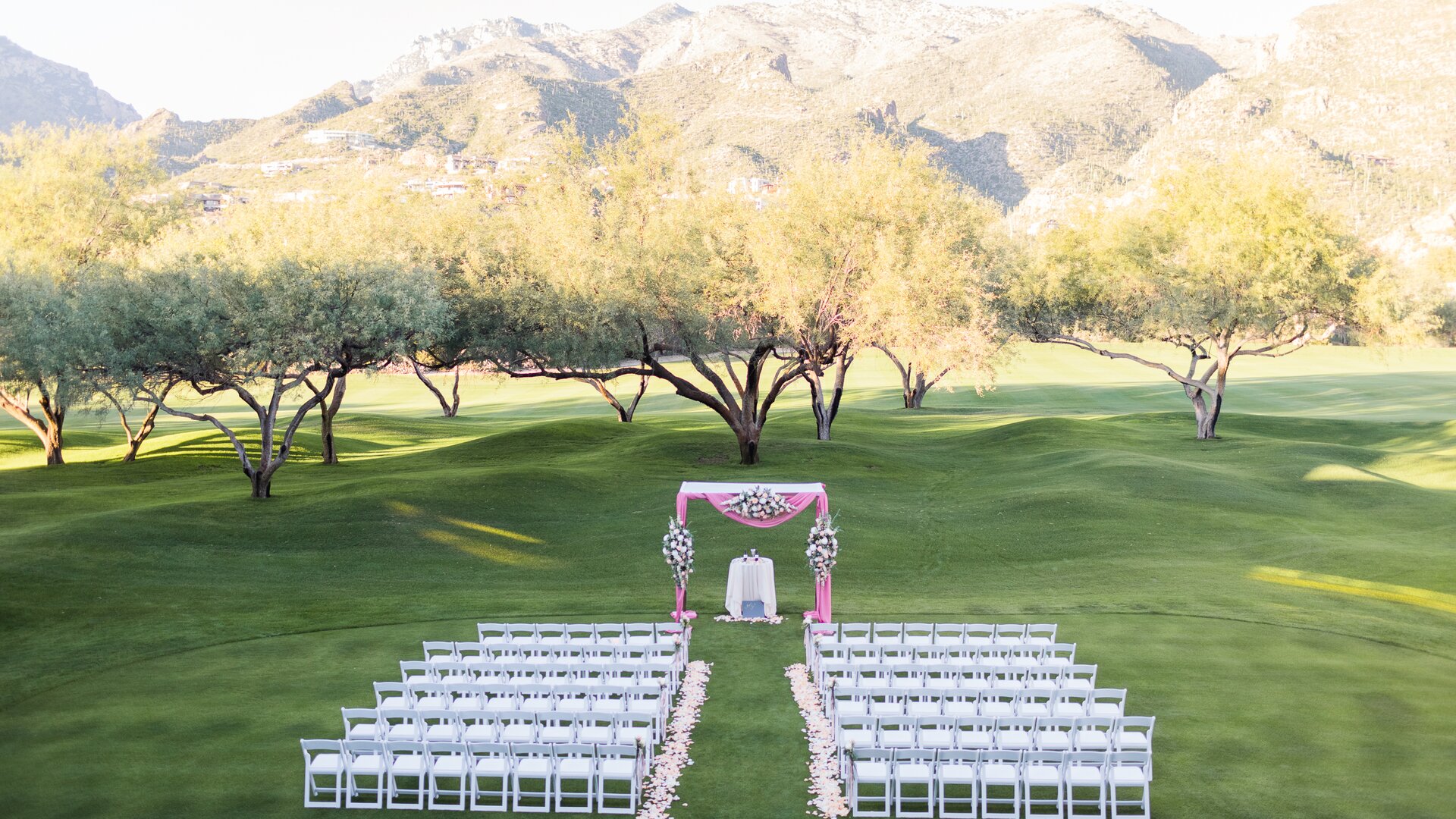 East Lawn Wedding Setup