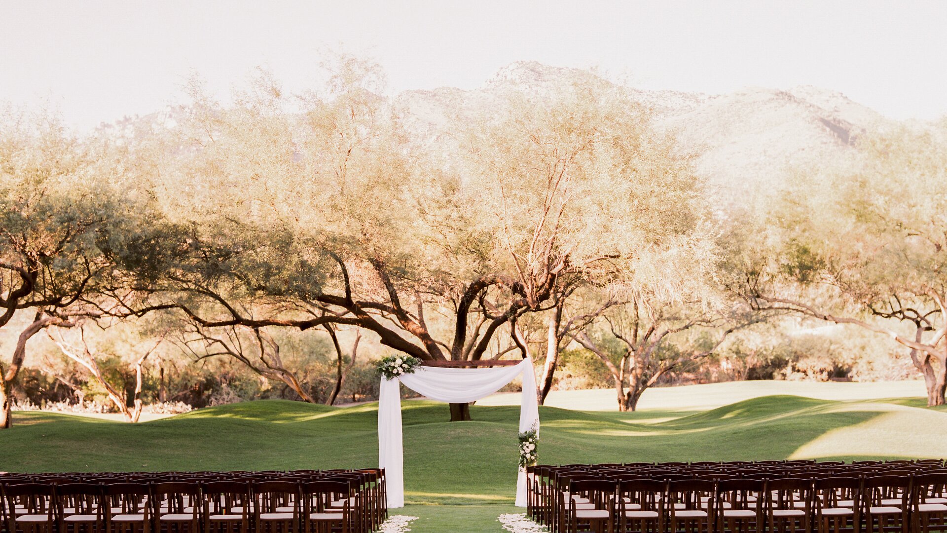 East Lawn Wedding Setup