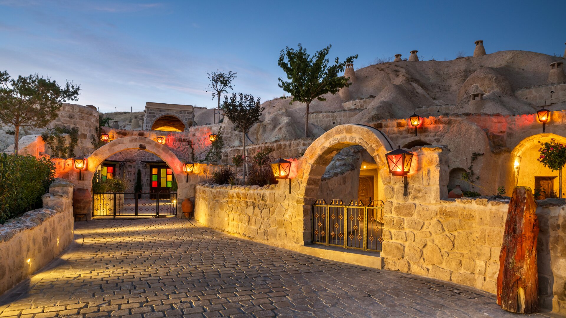 Walkway to Cave Suites