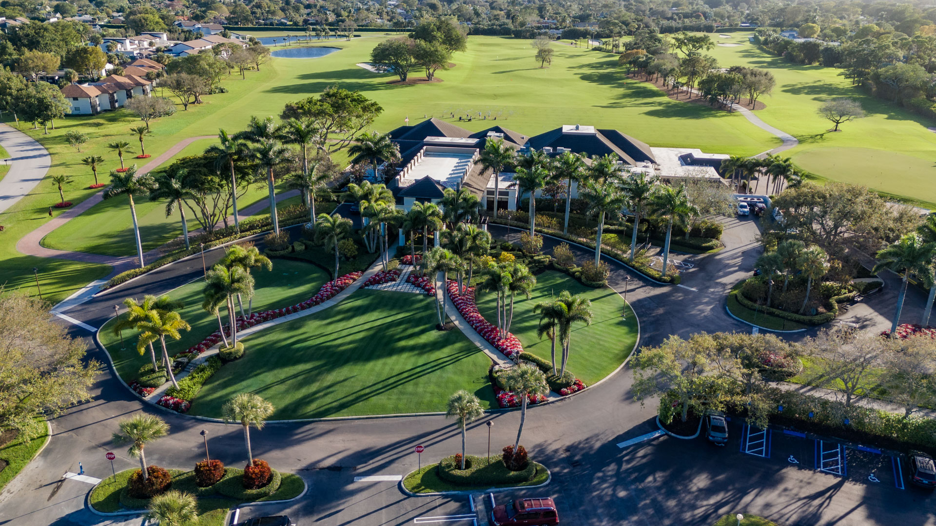 Golf Club Exterior Aerial Shot