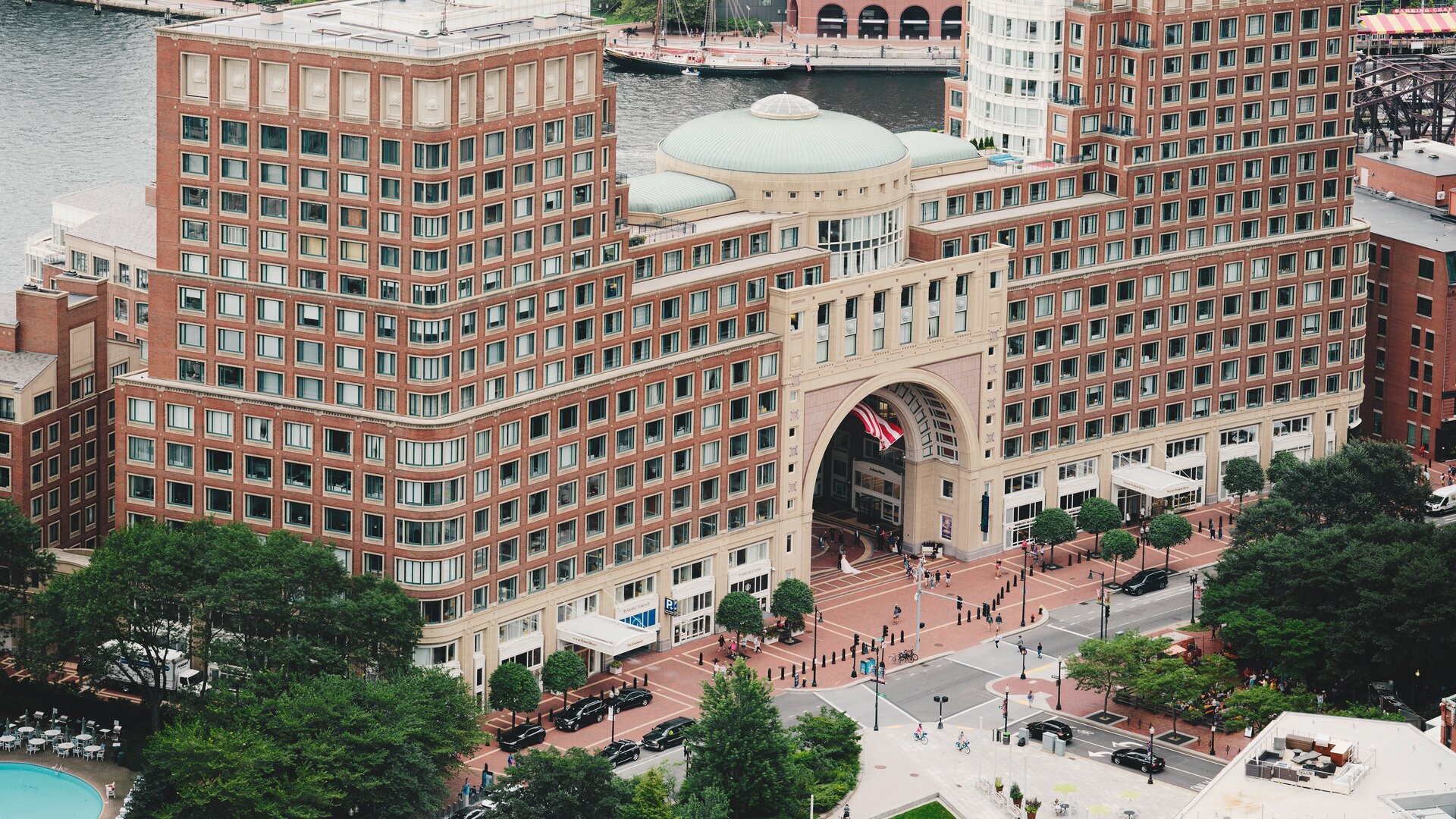 Boston Harbor Hotel Aerial View