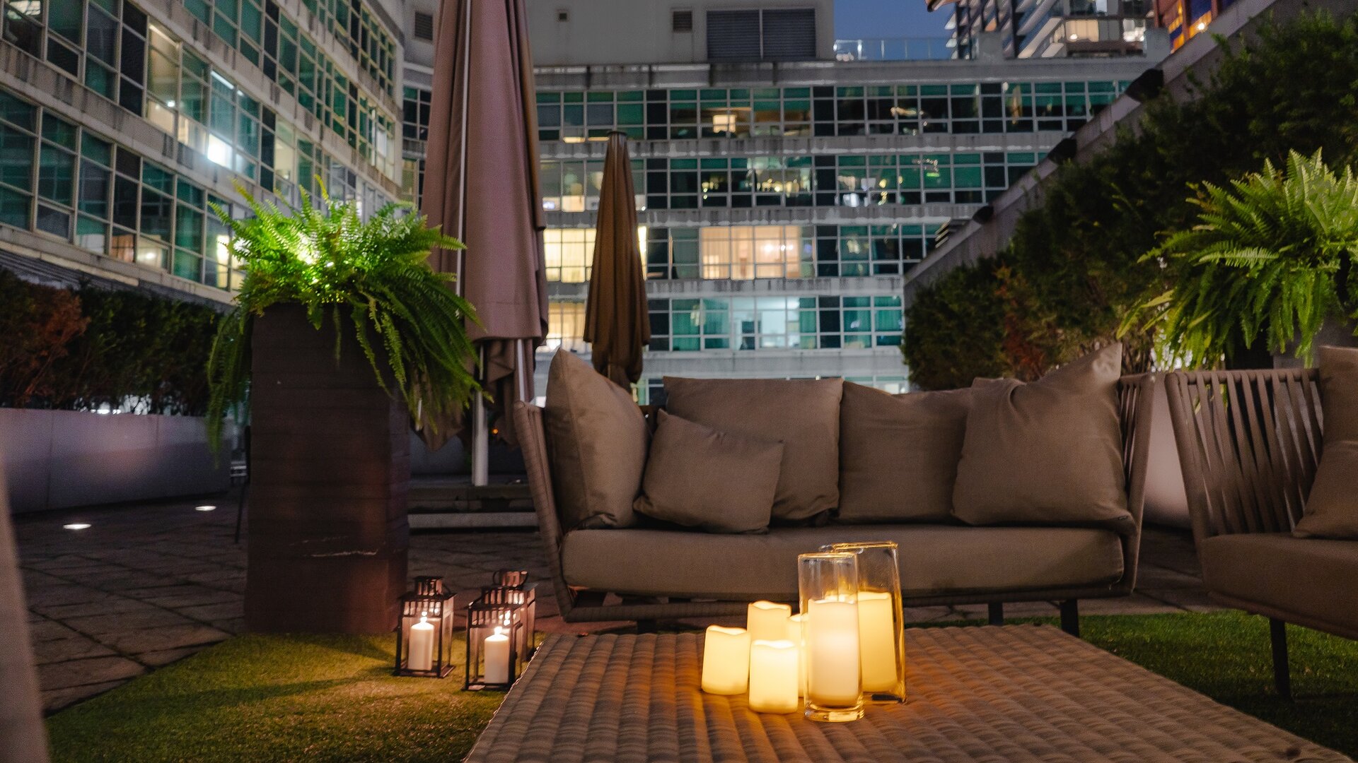 Courtyard Candlit Night Shot