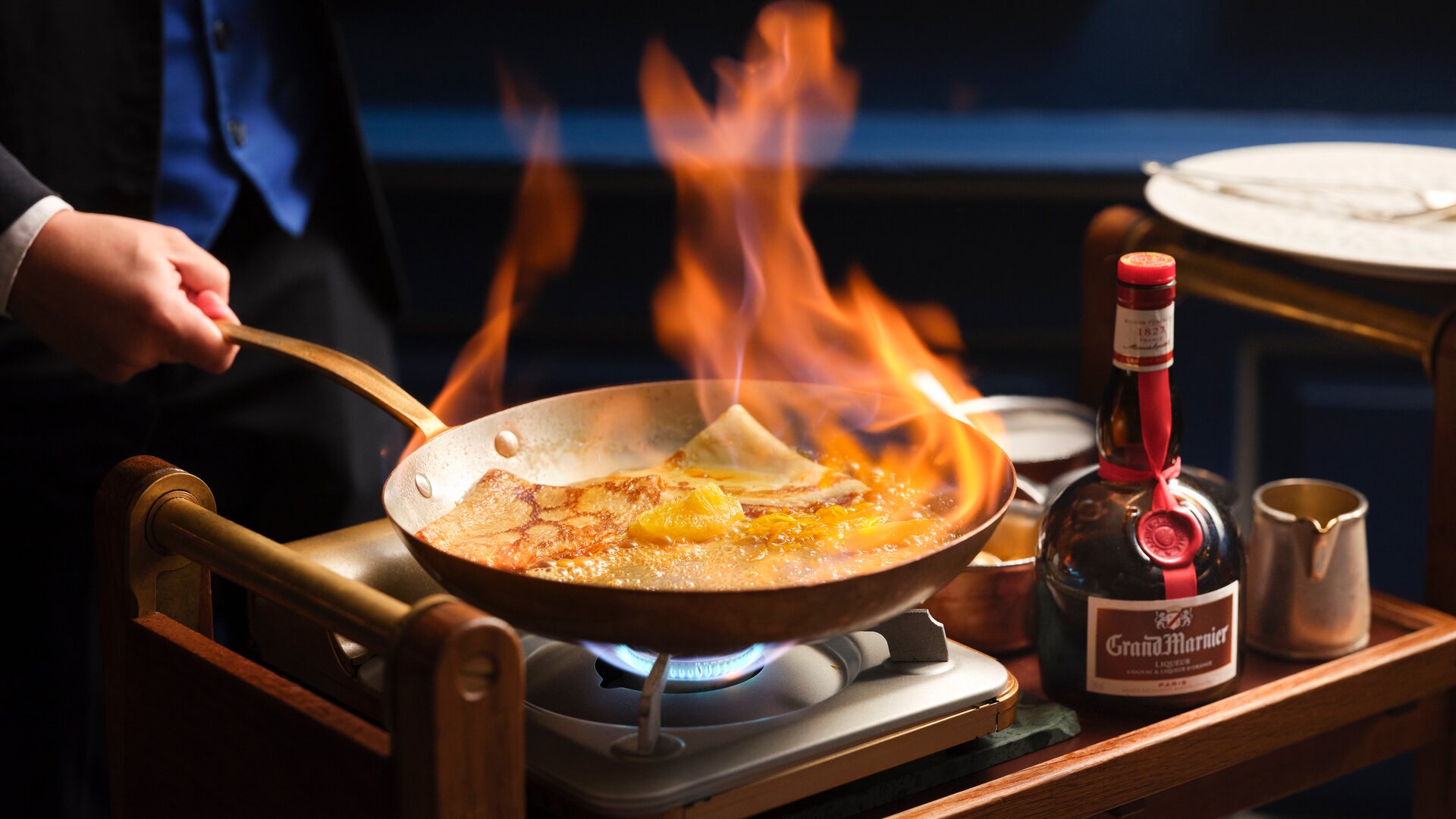 The game bird crepe suzette trolley