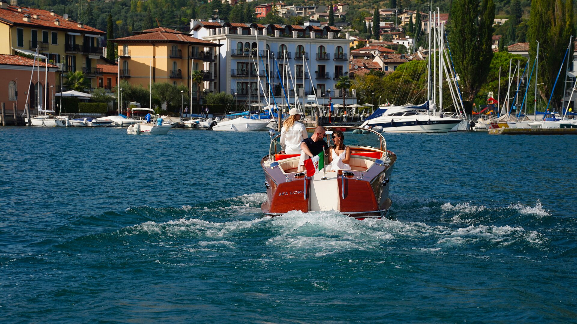 Motorboating on Lake Garda