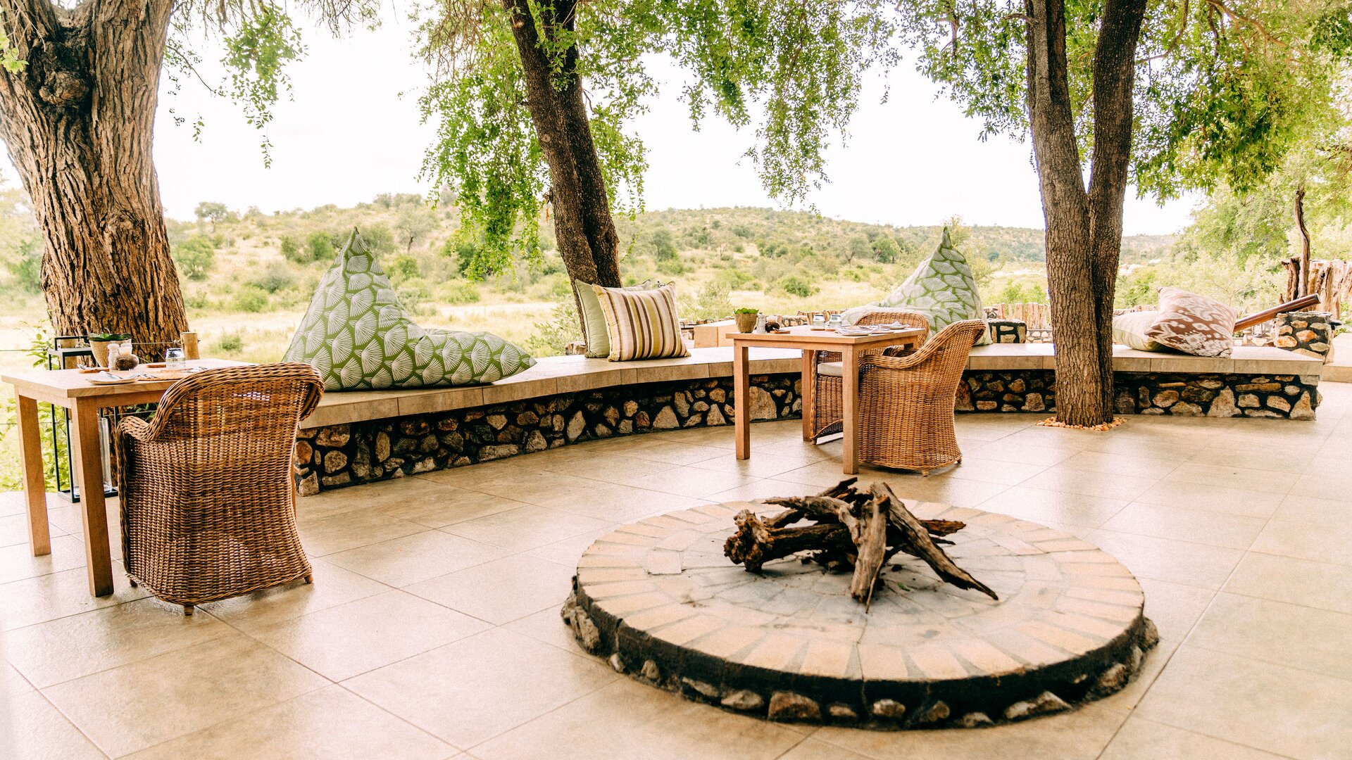 Fireplace Area on Terrace