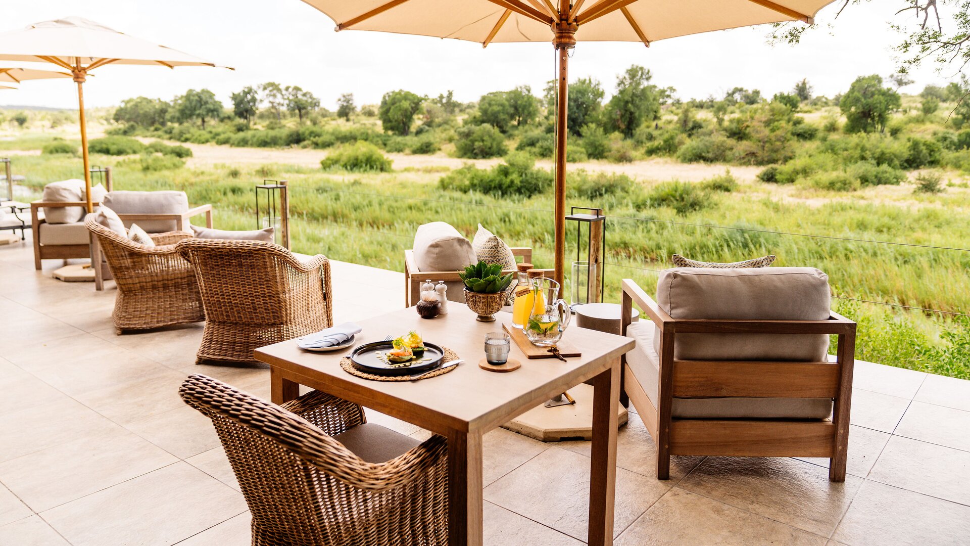 Dining on Terrace & View