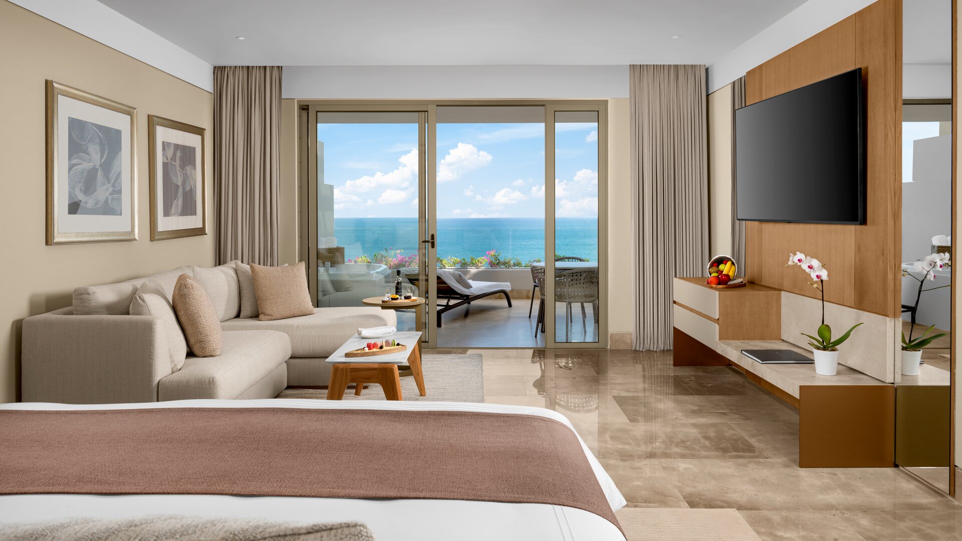 Ambassador Ocean View Suite Living Area View to Terrace