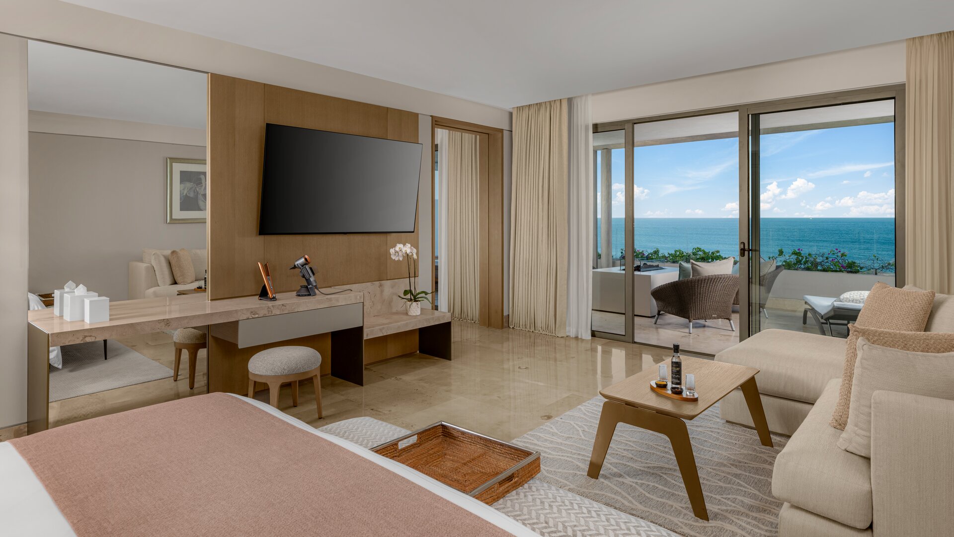 Grand Class King Suite Bedroom with View to Private 
