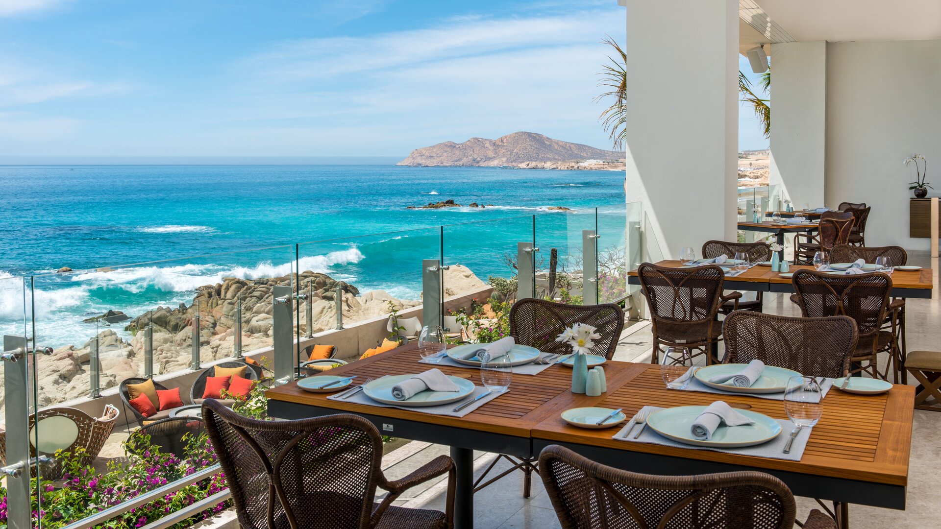 Velas 10 Restaurant Outdoor Seating with Ocean View