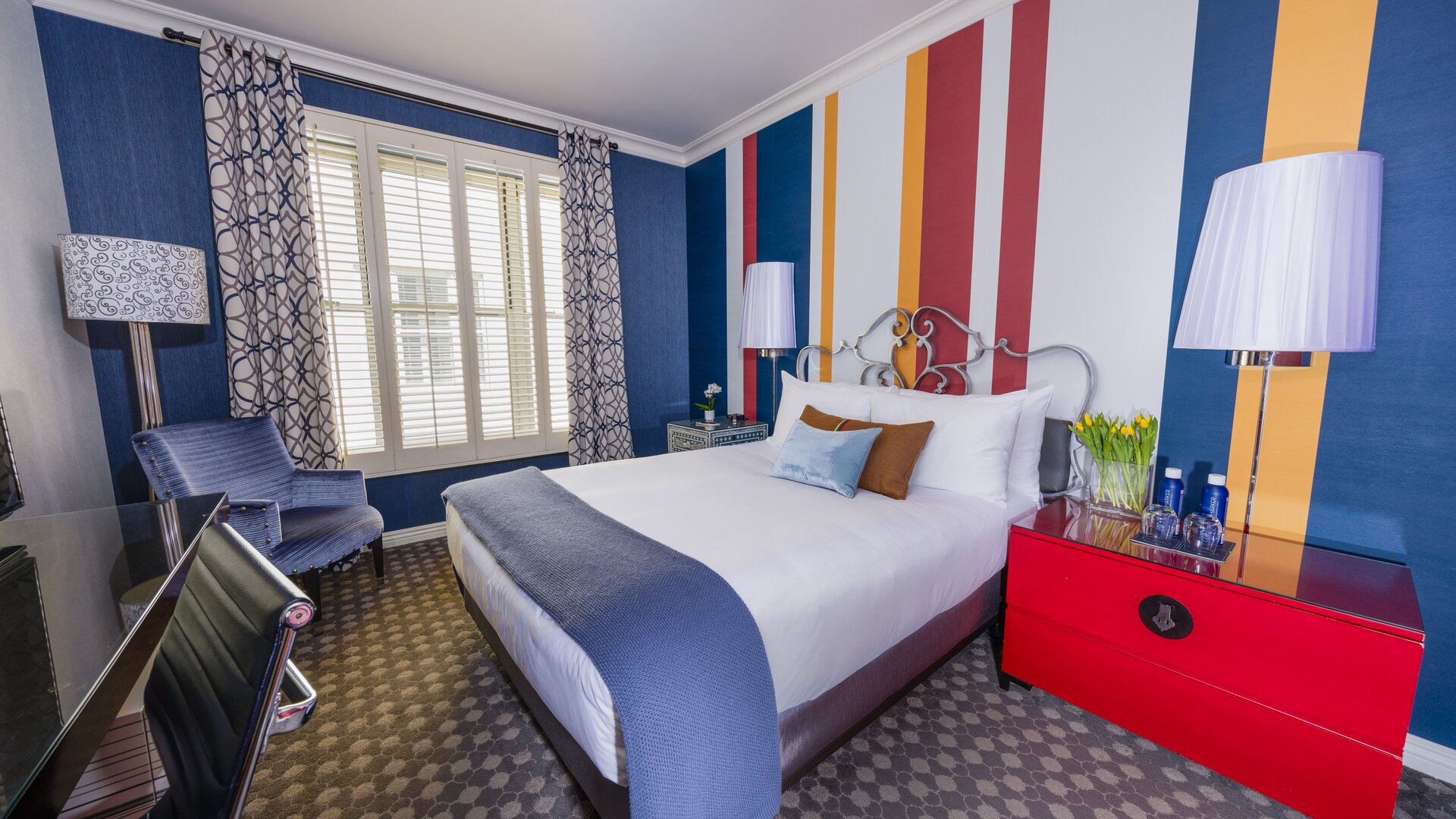 Deluxe Queen Guest Room Corner Shot View to Window