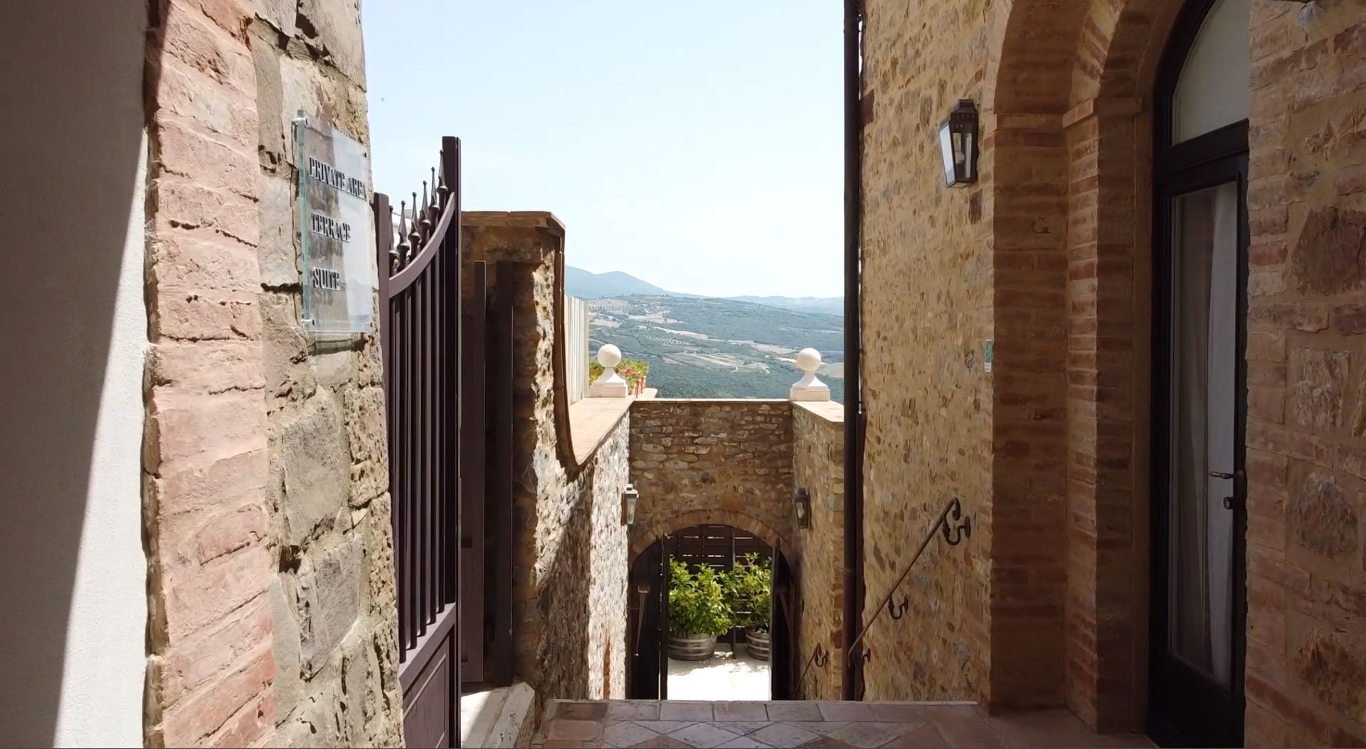 Exterior Corridor of Castello di Velona Resort