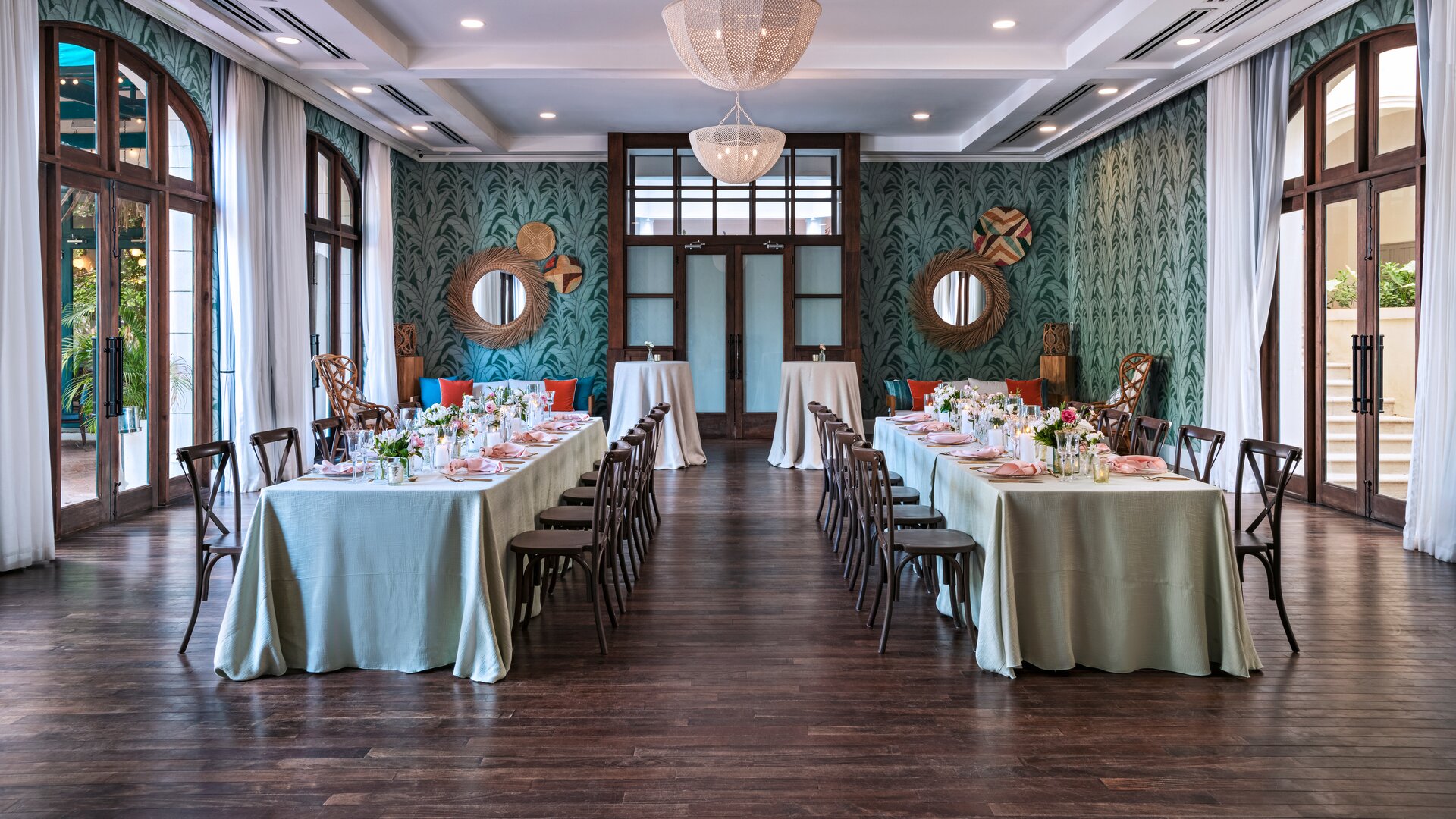 Conservatory Ballroom Event Space Dinner Party Setting