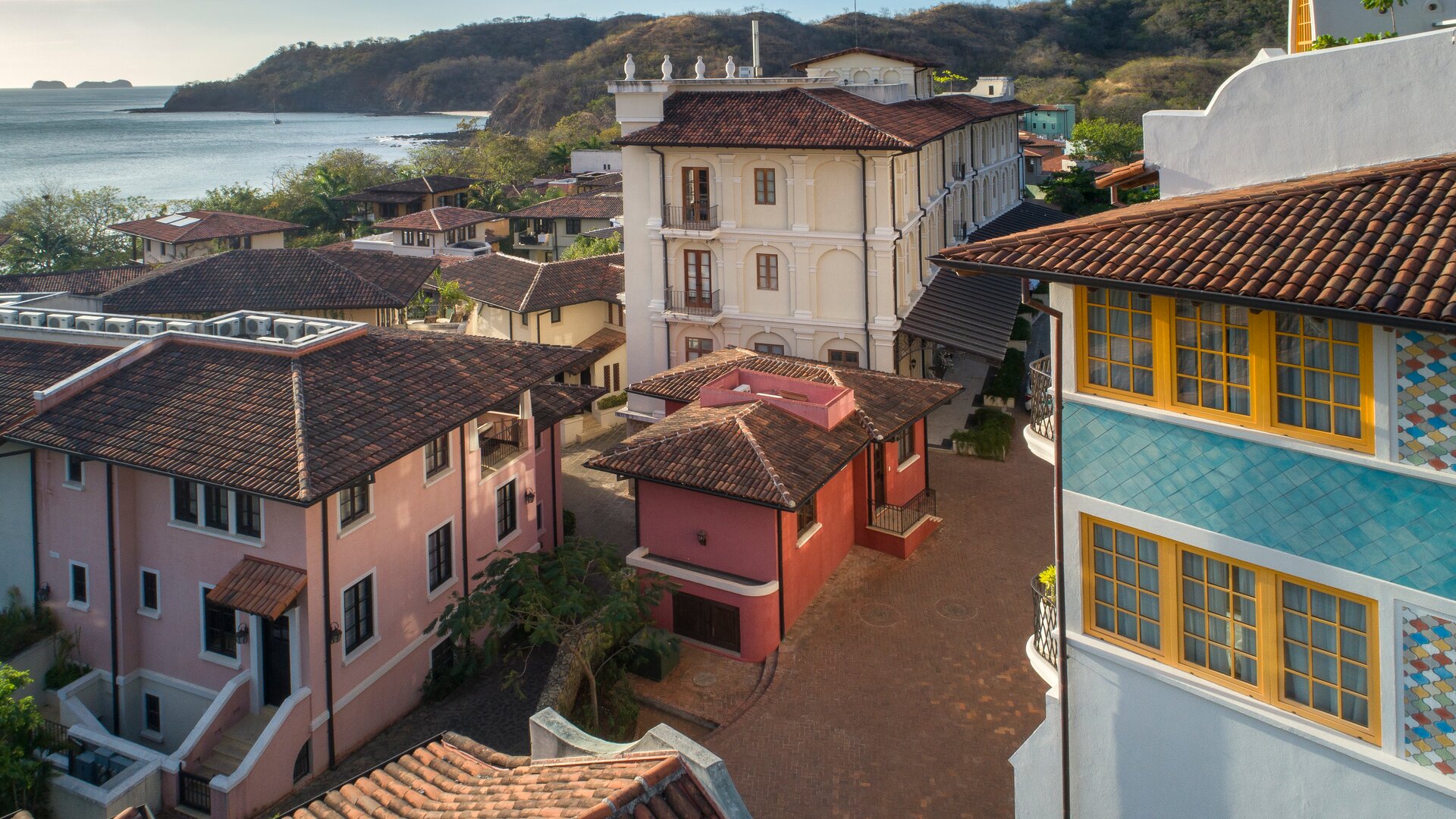 Picturesque View of Las Catalinas Town Streets