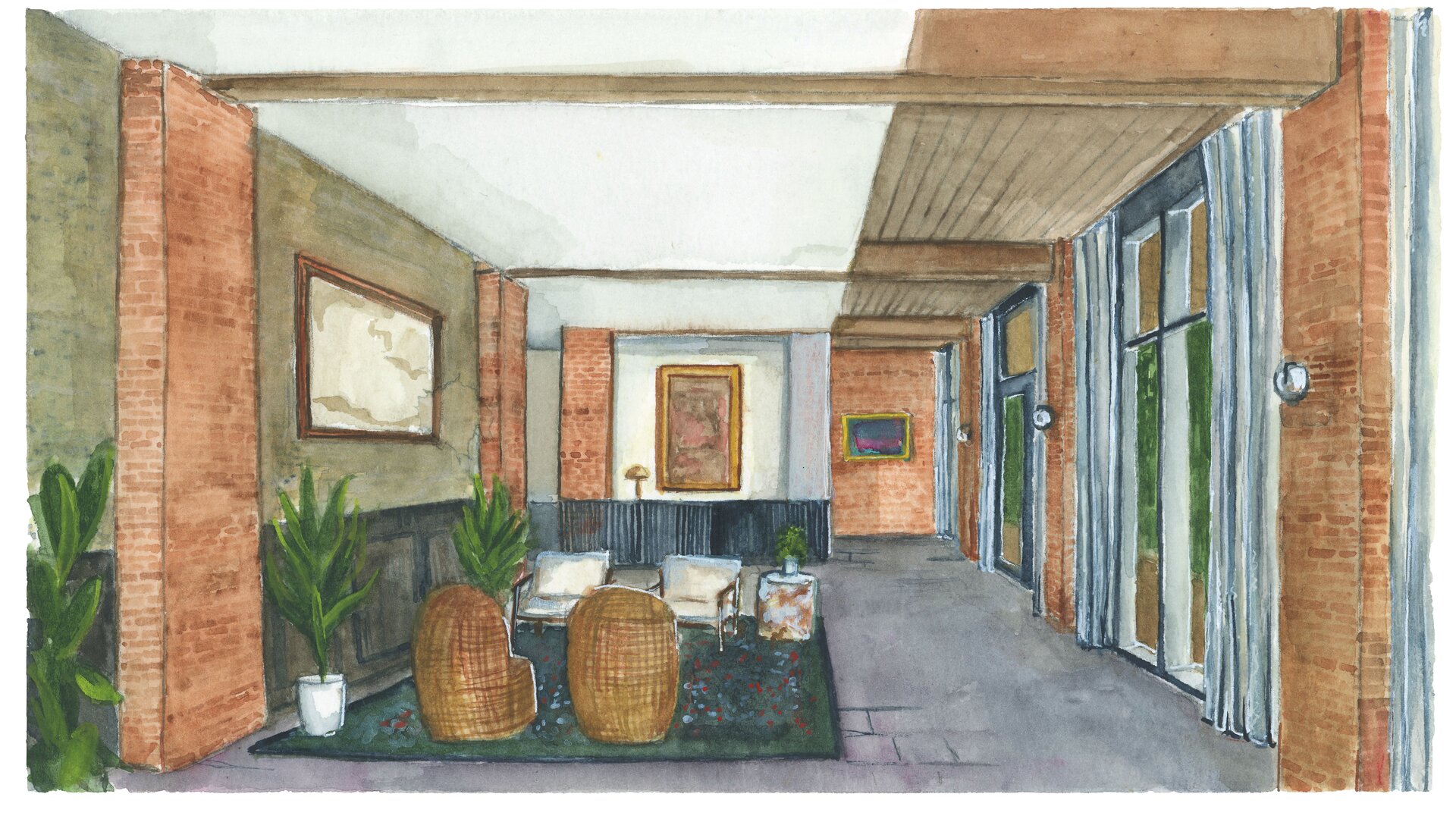 Sketch of Lobby