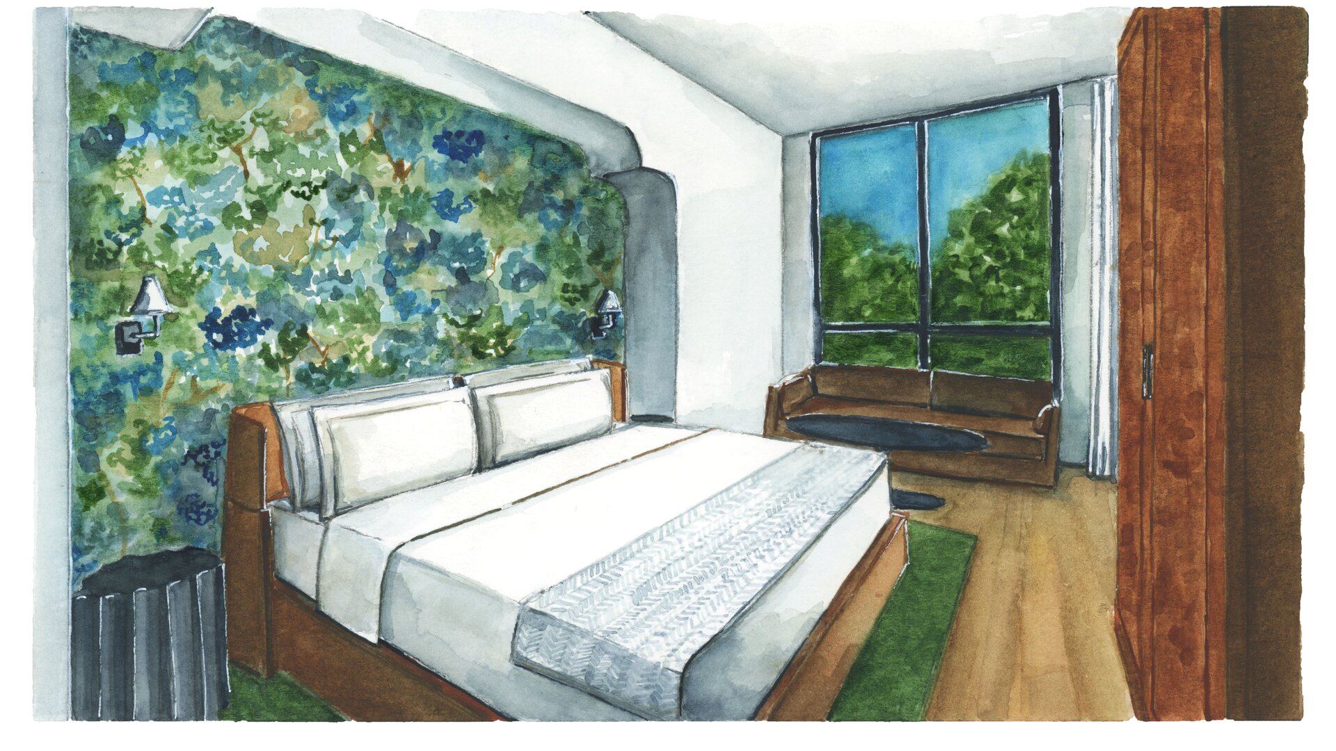 Sketch of a Guest Room