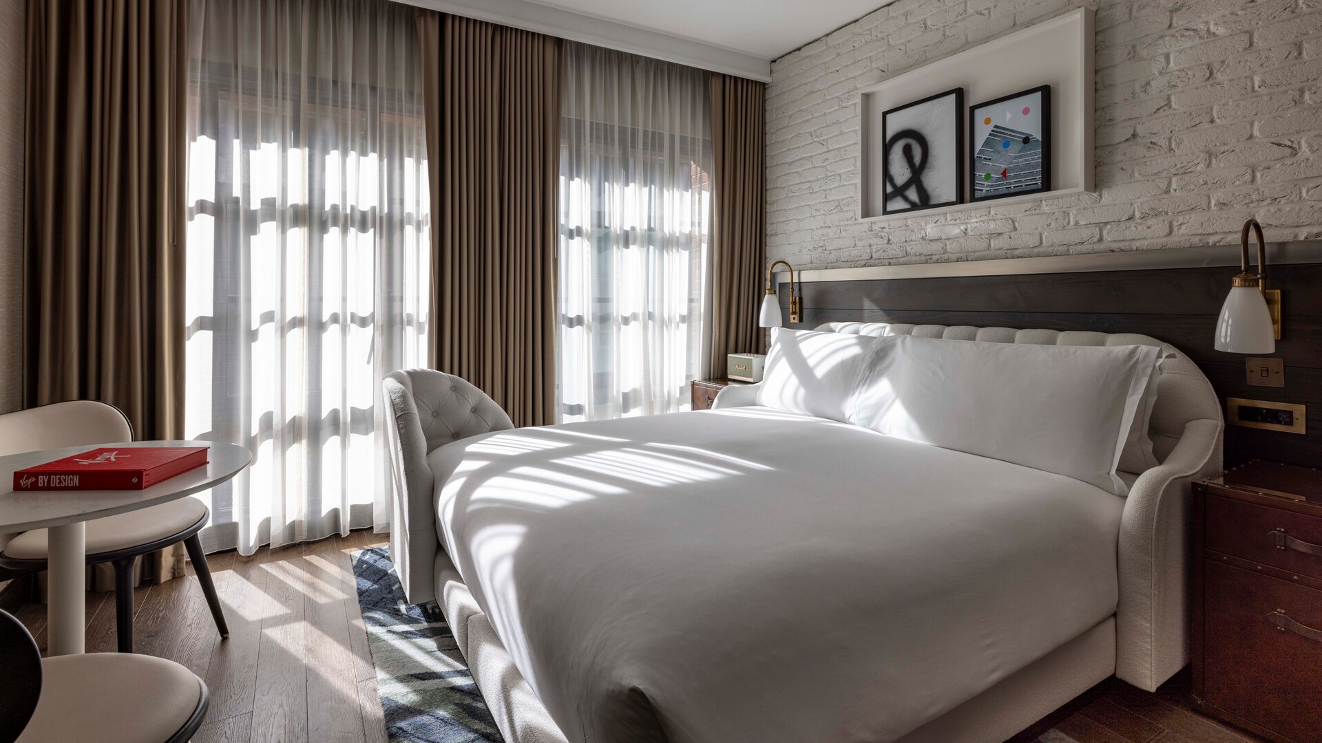Chamber King Guest Room Bed View to Windows