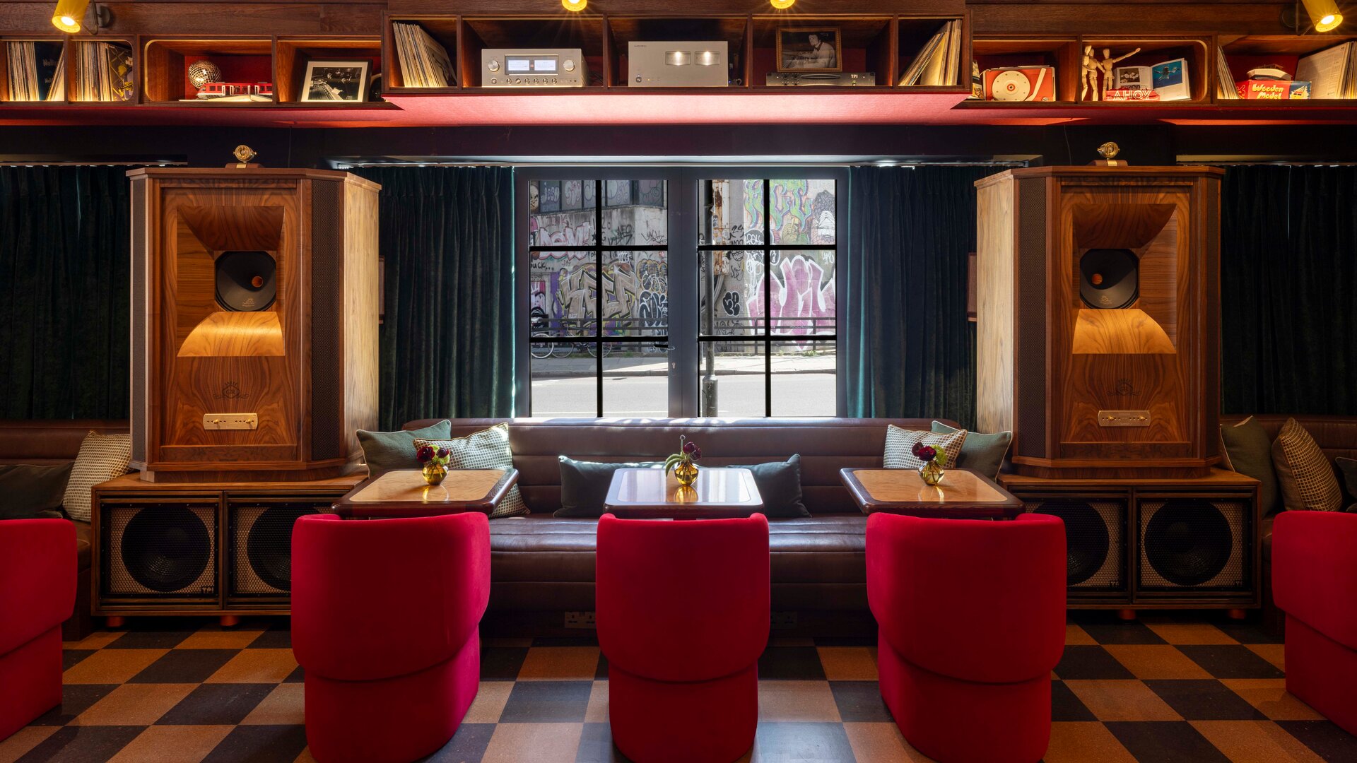 Hidden Grooves Bar Seating by Window