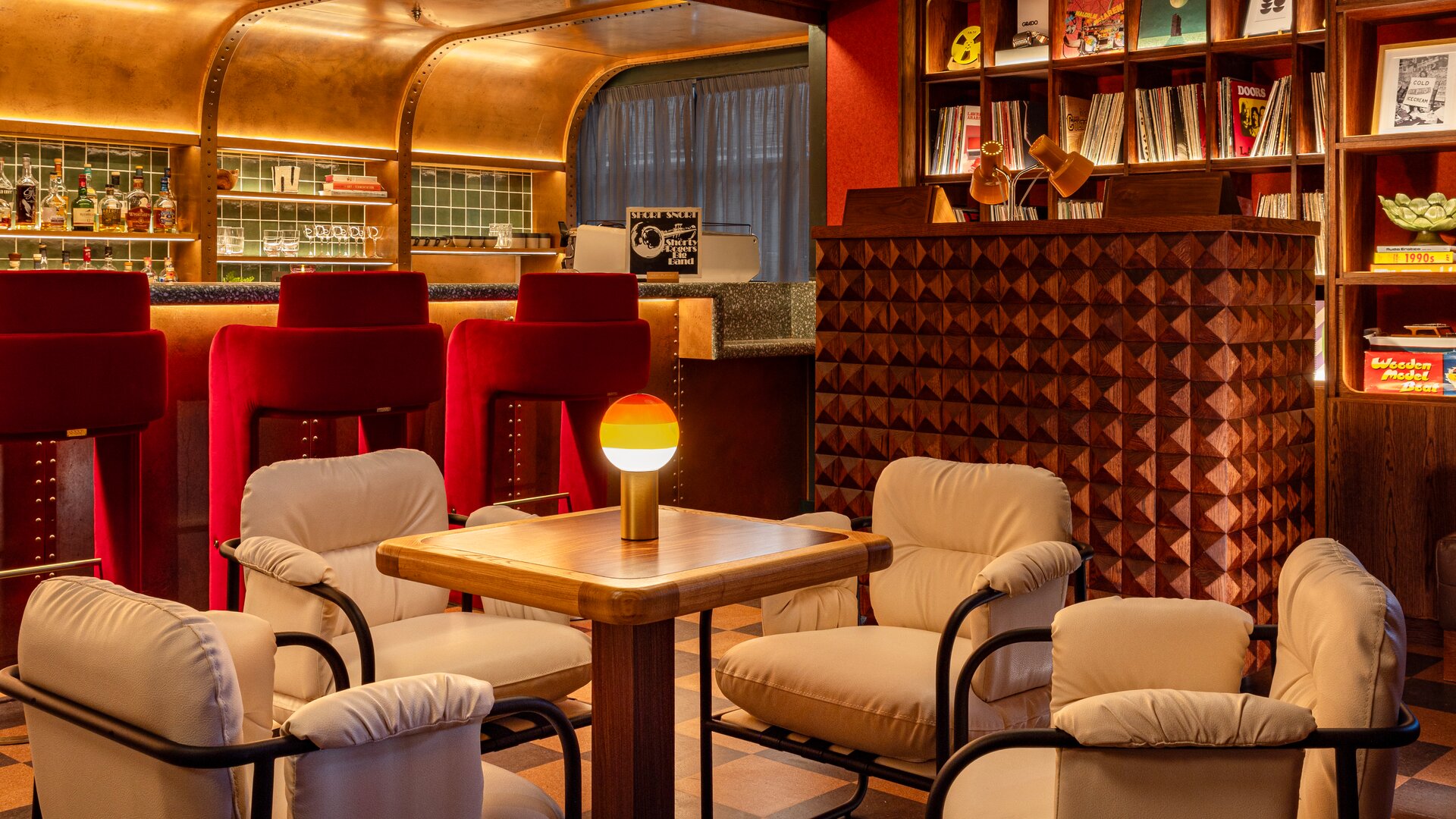 Hidden Grooves Bar Seating in Bar Area