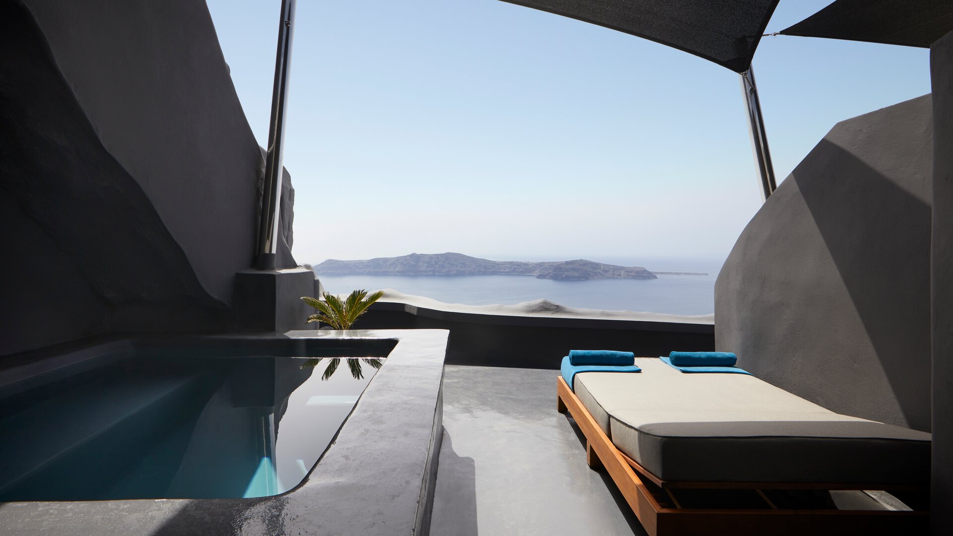 Hideaway Suite Sunset View with Heated Plunge Pool | Terrace with Sea View