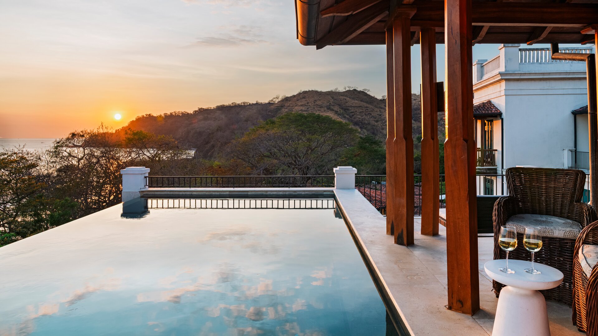 Rooftop Pool at Sunset