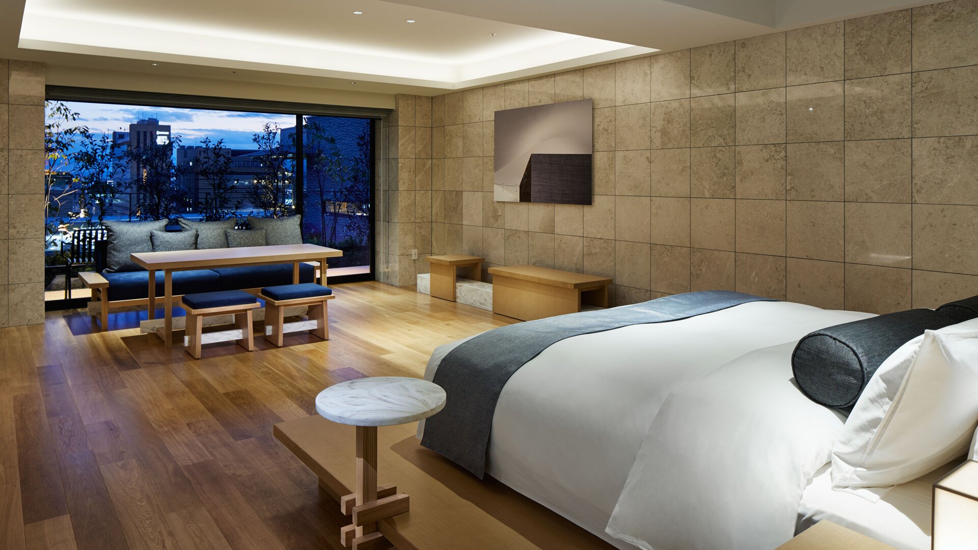 Harmony Suite View to Living & Dining Areas from Bed