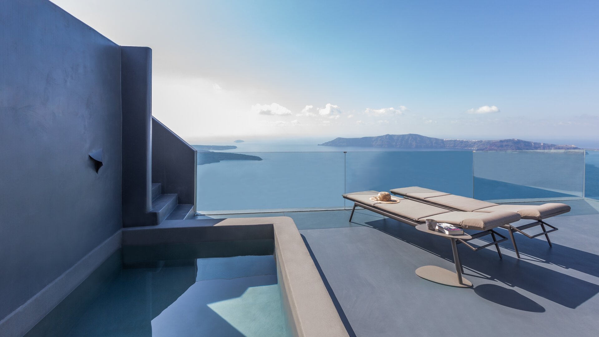 Superior Suite Sunset View with Heated Plunge Pool | Terrace with Sea View