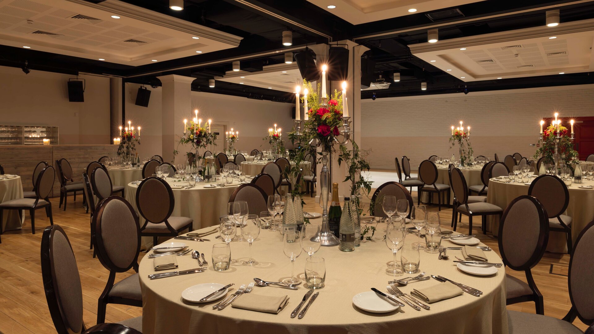 The Manor Event Space Round Table Setting