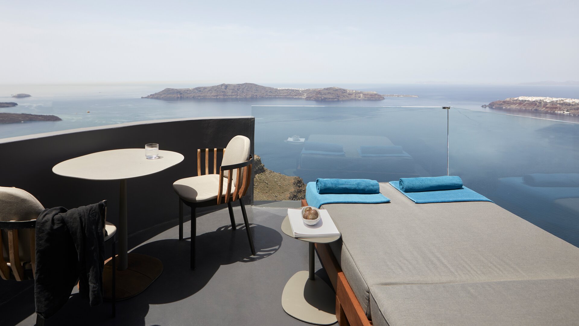 Wellness Four Bedroom Villa with Outdoor Hot Tub & Indoor Pool | Terrace with Sea View