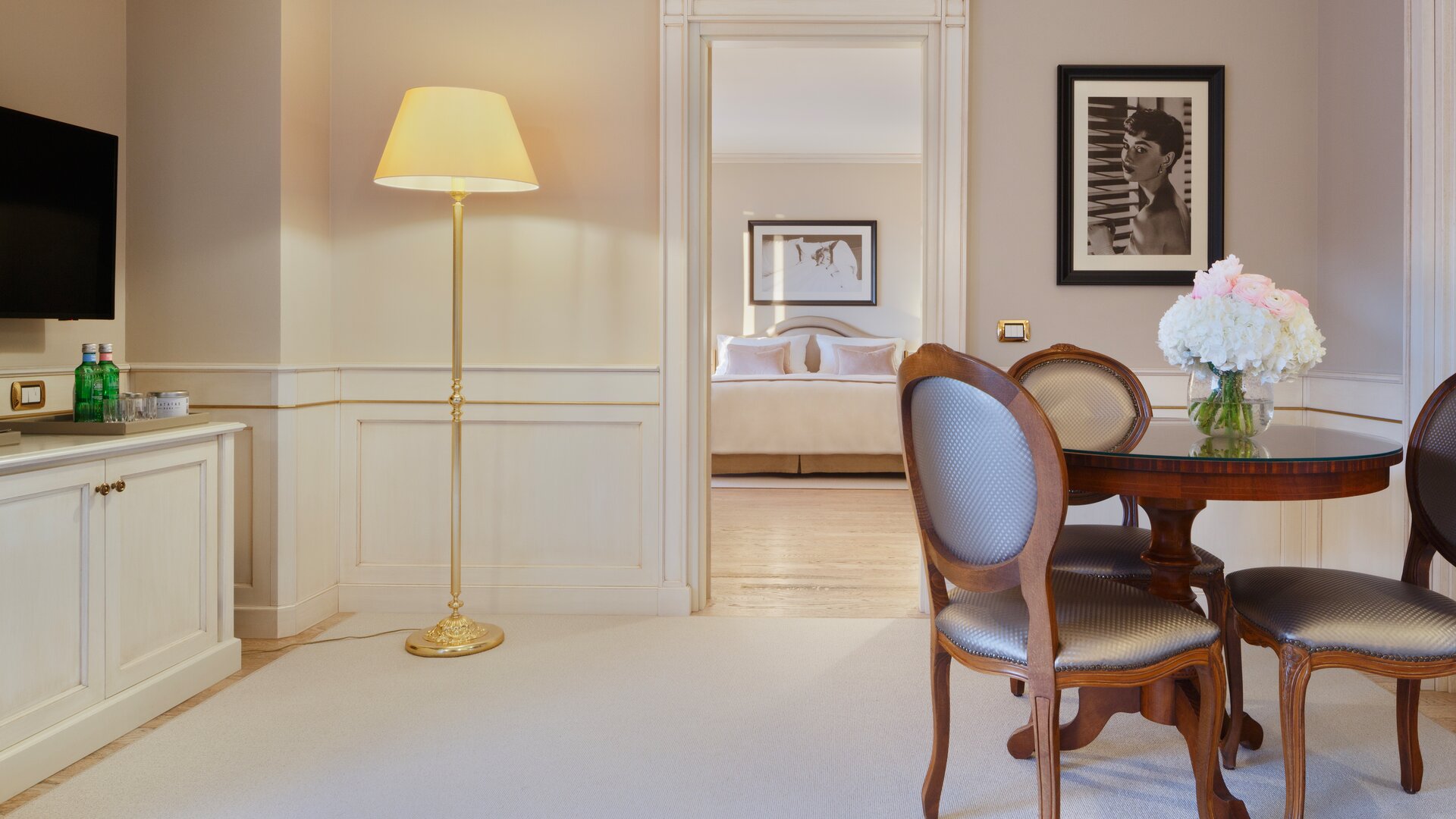 Deluxe Suite View into Bedroom From Living Area