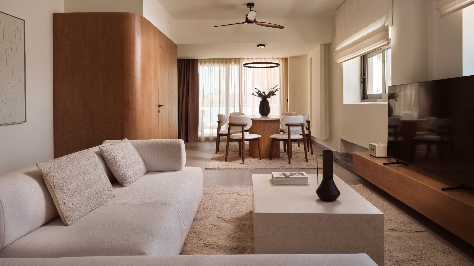 Grand Suite Living and Dining Spaces