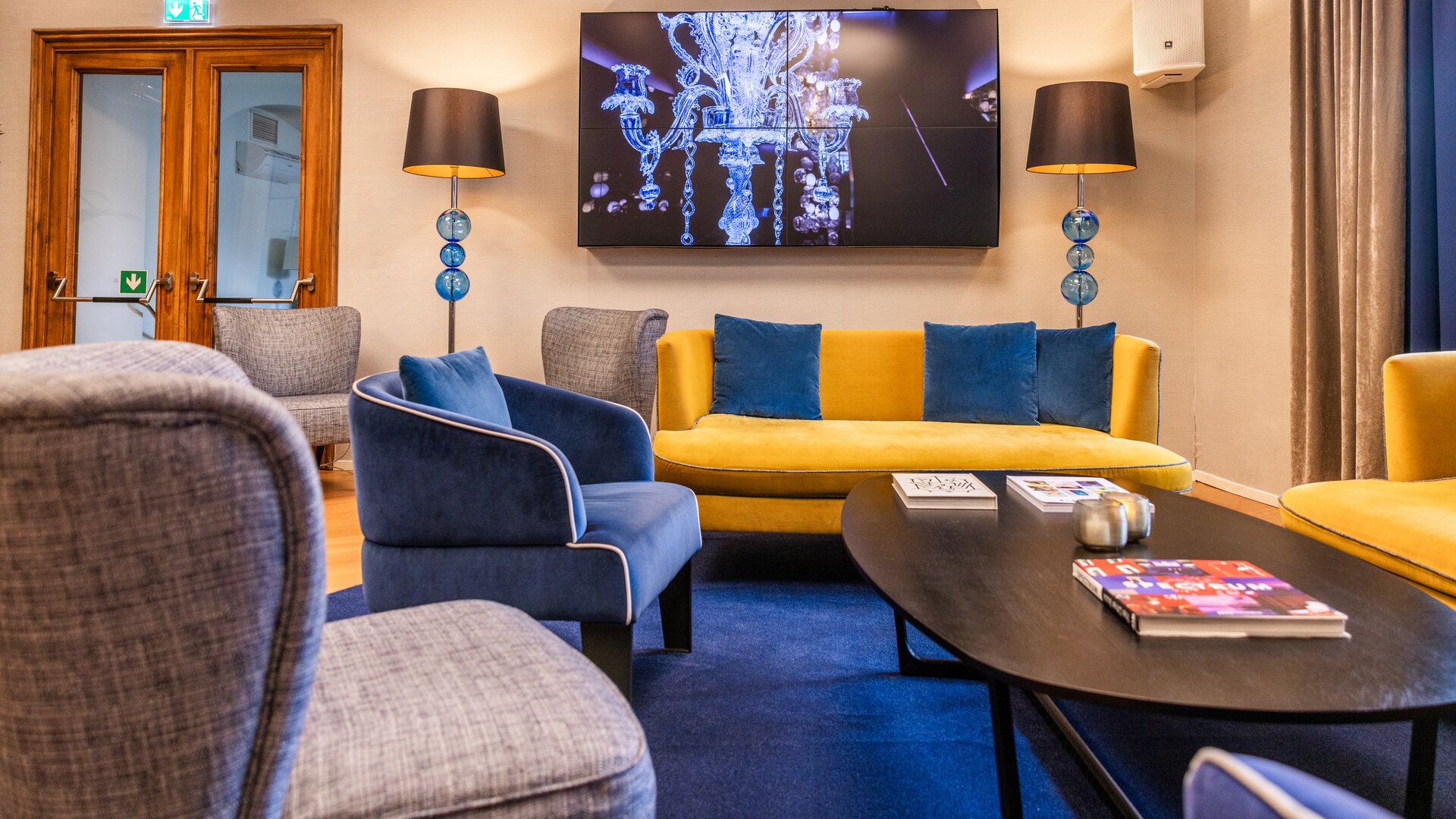 Lobby Lounge Area with Television