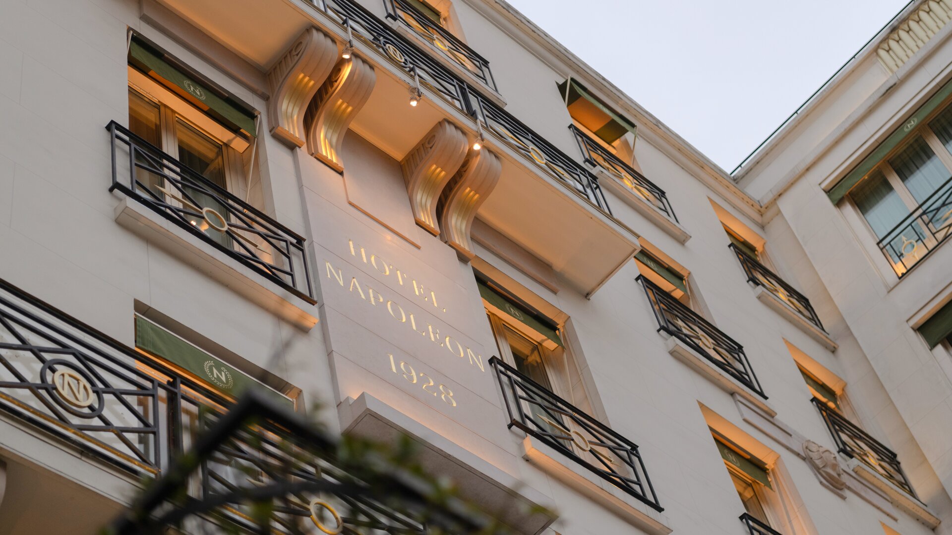 Facade with Name of Hotel