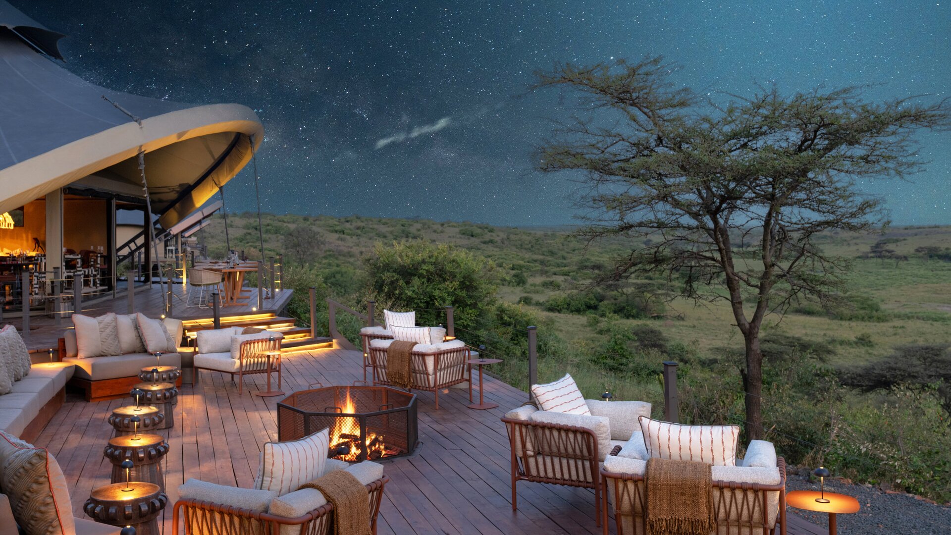 Dining Deck with Firepit