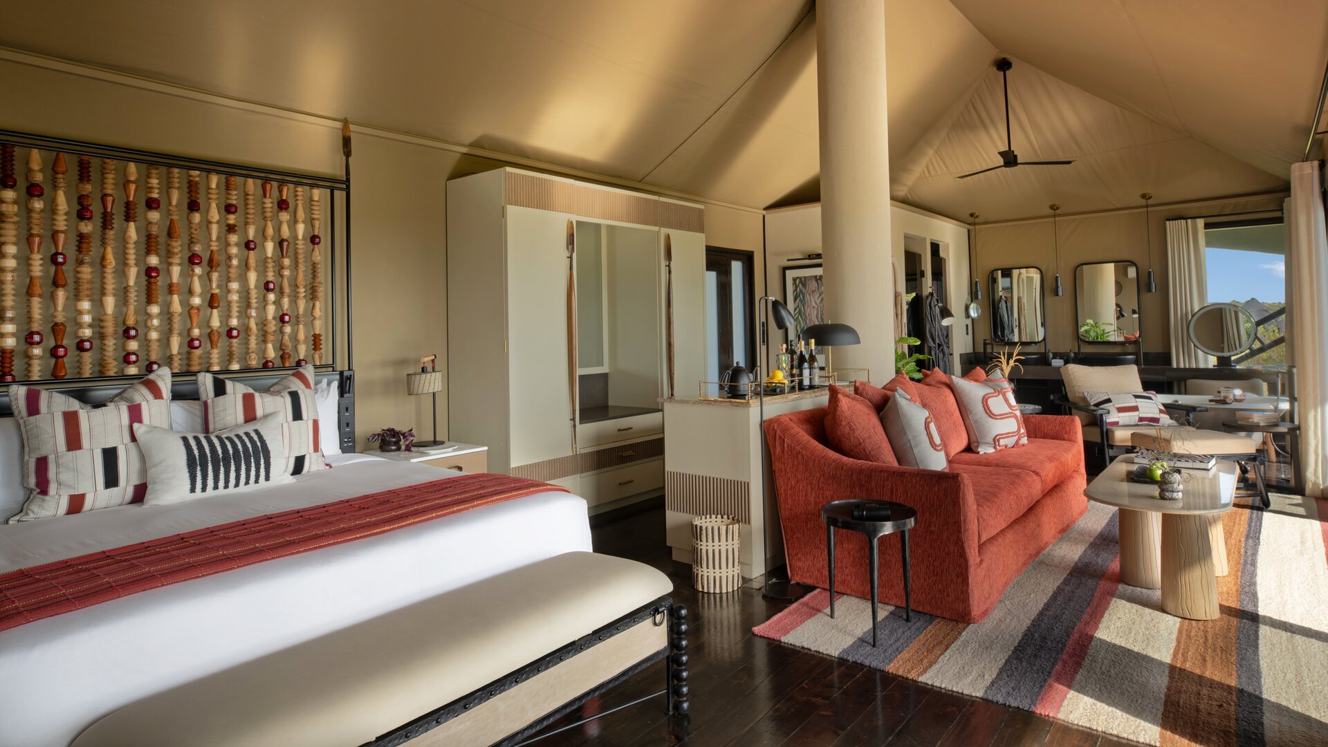 Luxury Tented Suite Interior Overview