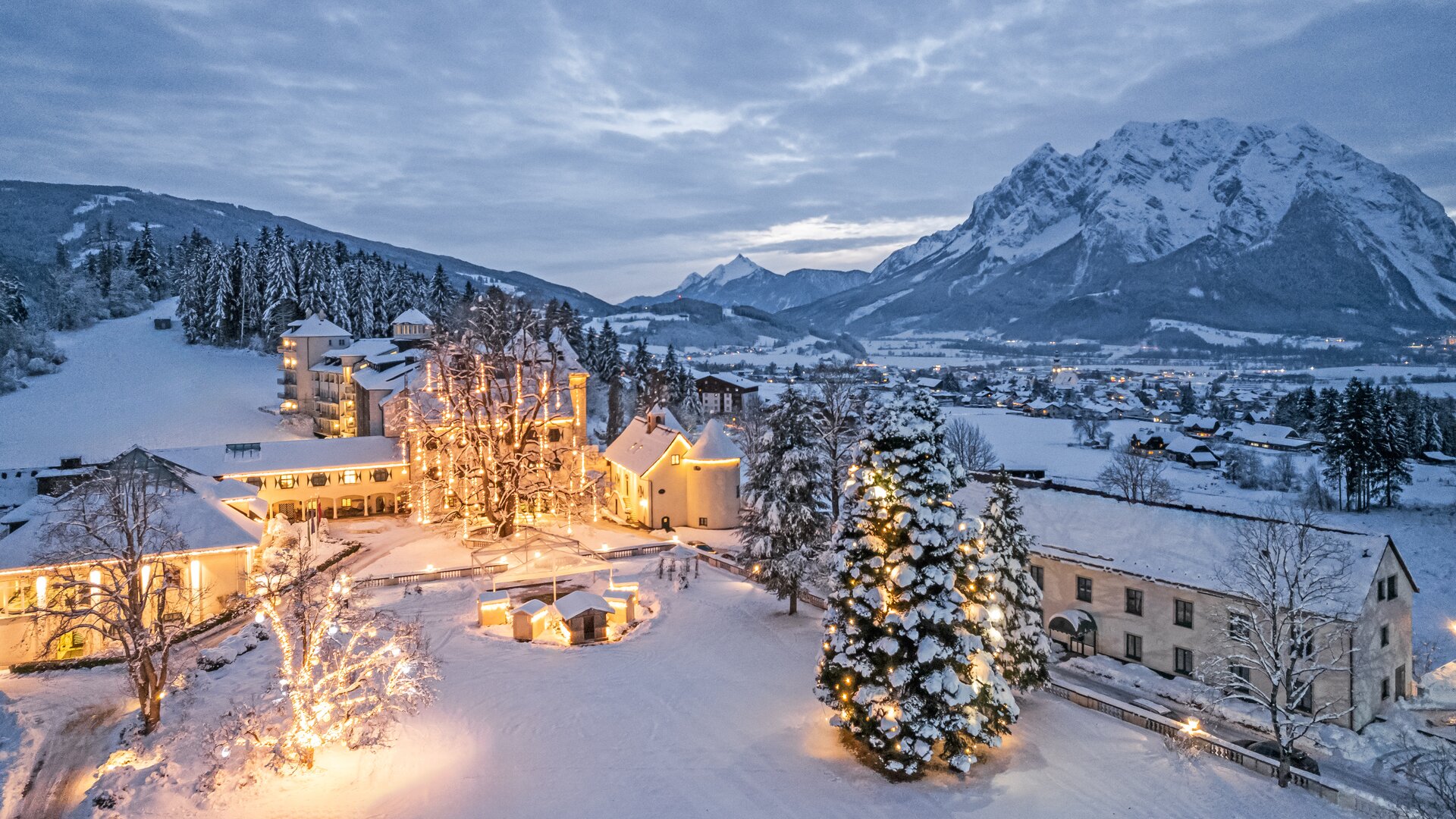 Exterior Aerial View in Winter