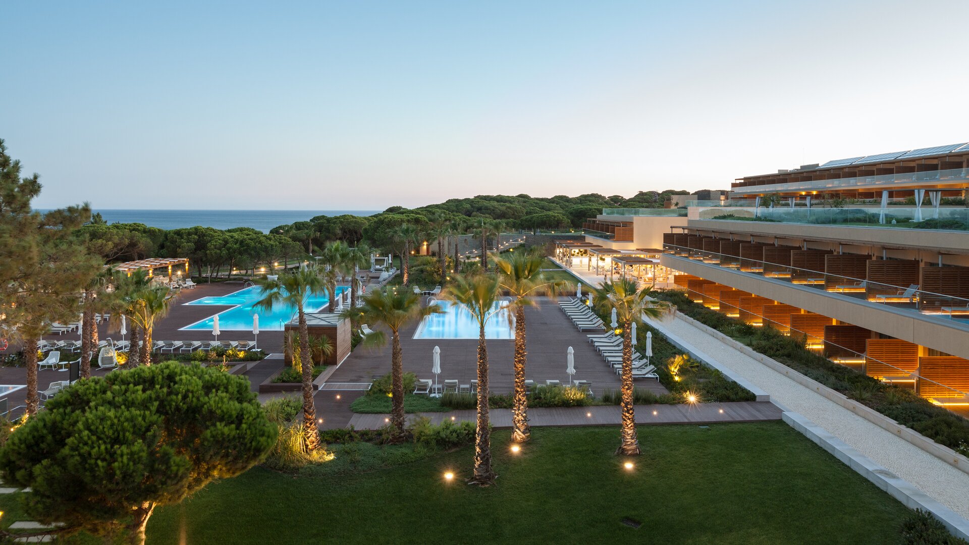 Exterior View and Pools