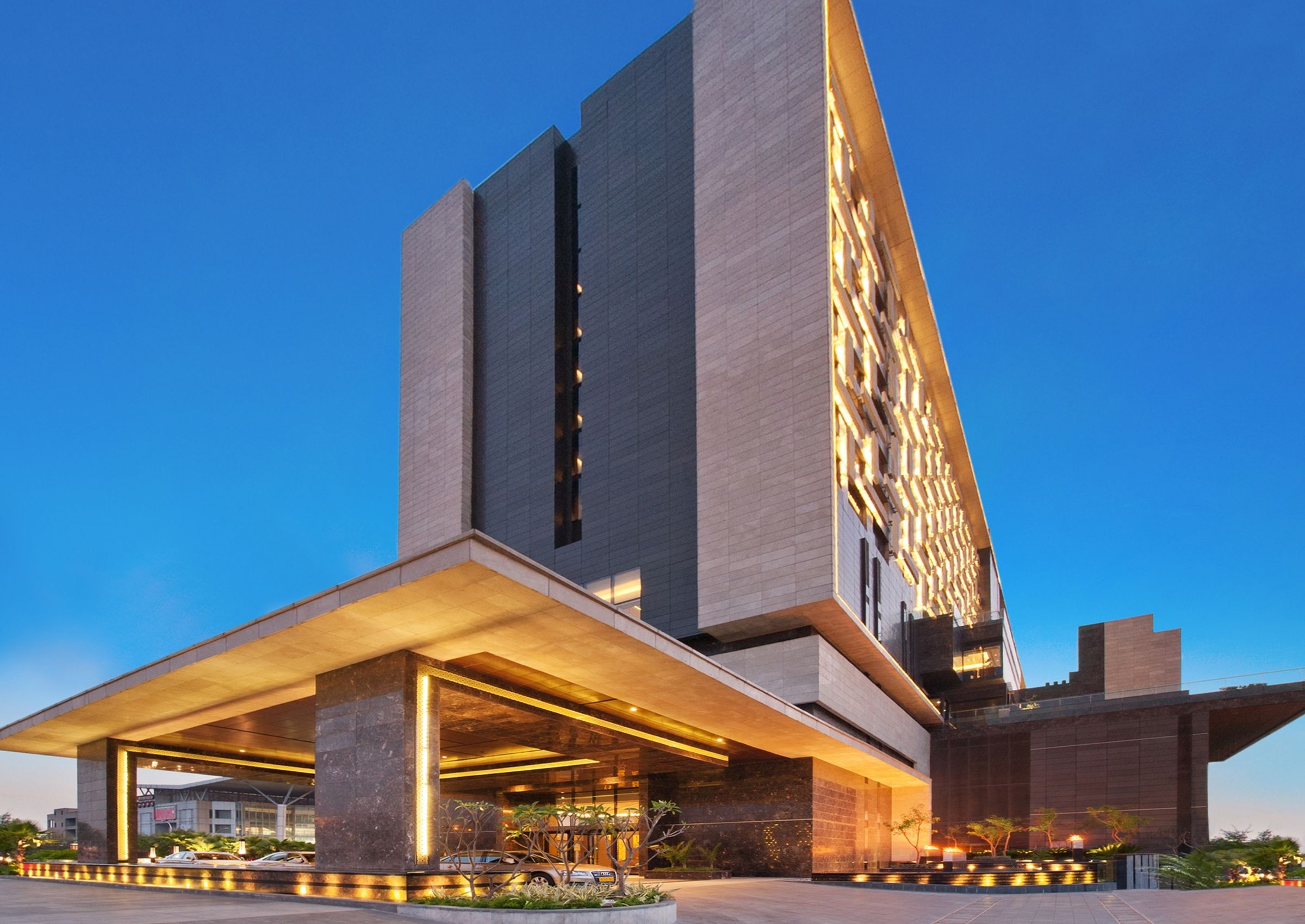 The Leela Ambience Convention Hotel, Delhi entrance