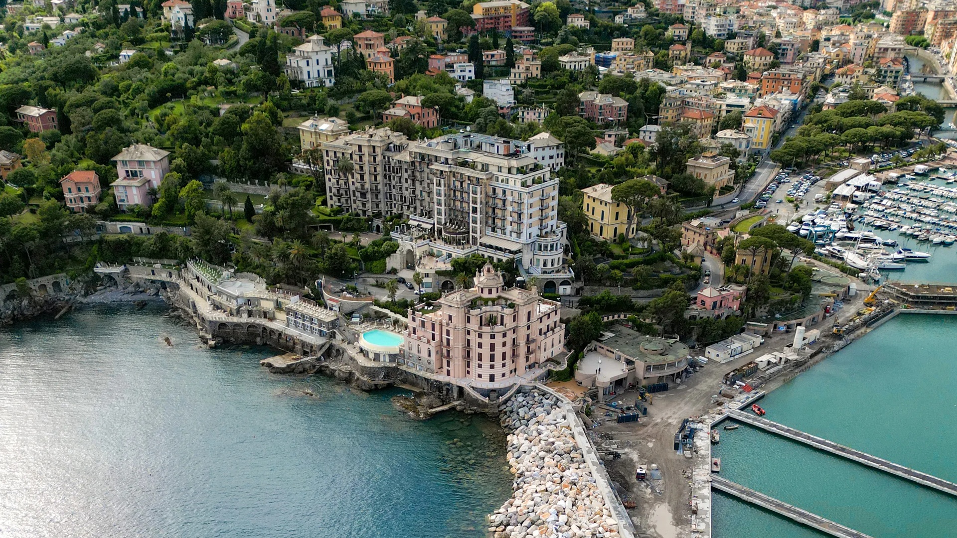 Exterior Aerial View off Coast